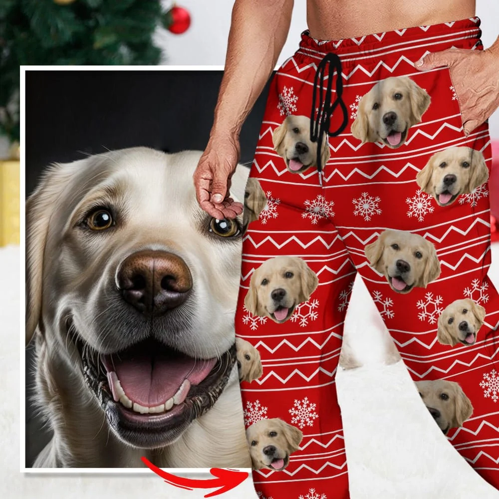 Custom Photo With Christmas Pattern Pants Christmas Gift TA29 HA75 888742 - Image 5