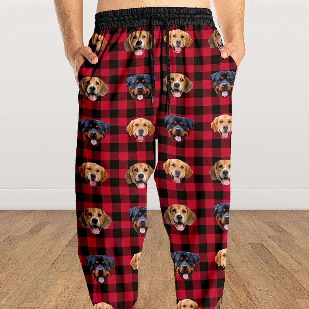 Custom Photo With Christmas Pattern Dog Cat For Men and Women Sweatpants HO82 N304 888993 - Image 4