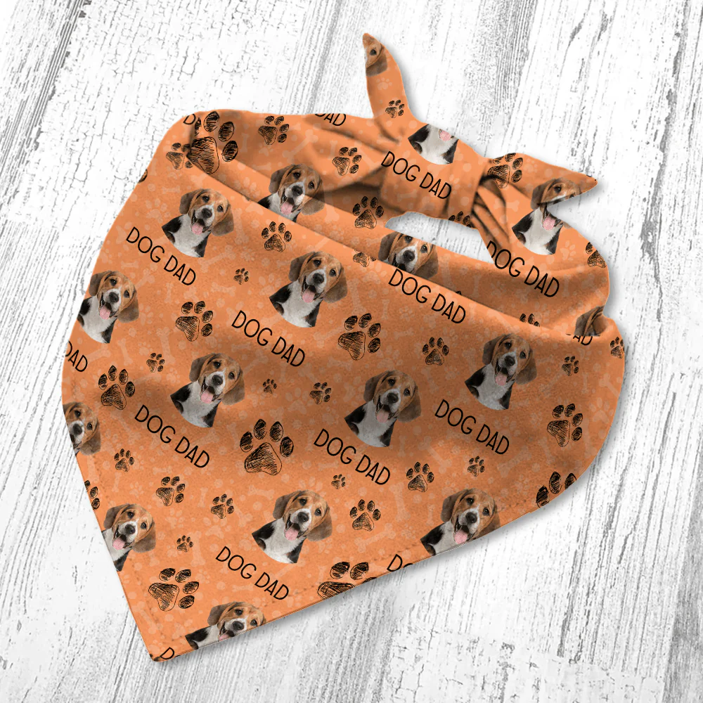 Custom Photo With Dog Paw Bandana HO82 890494 - Image 2