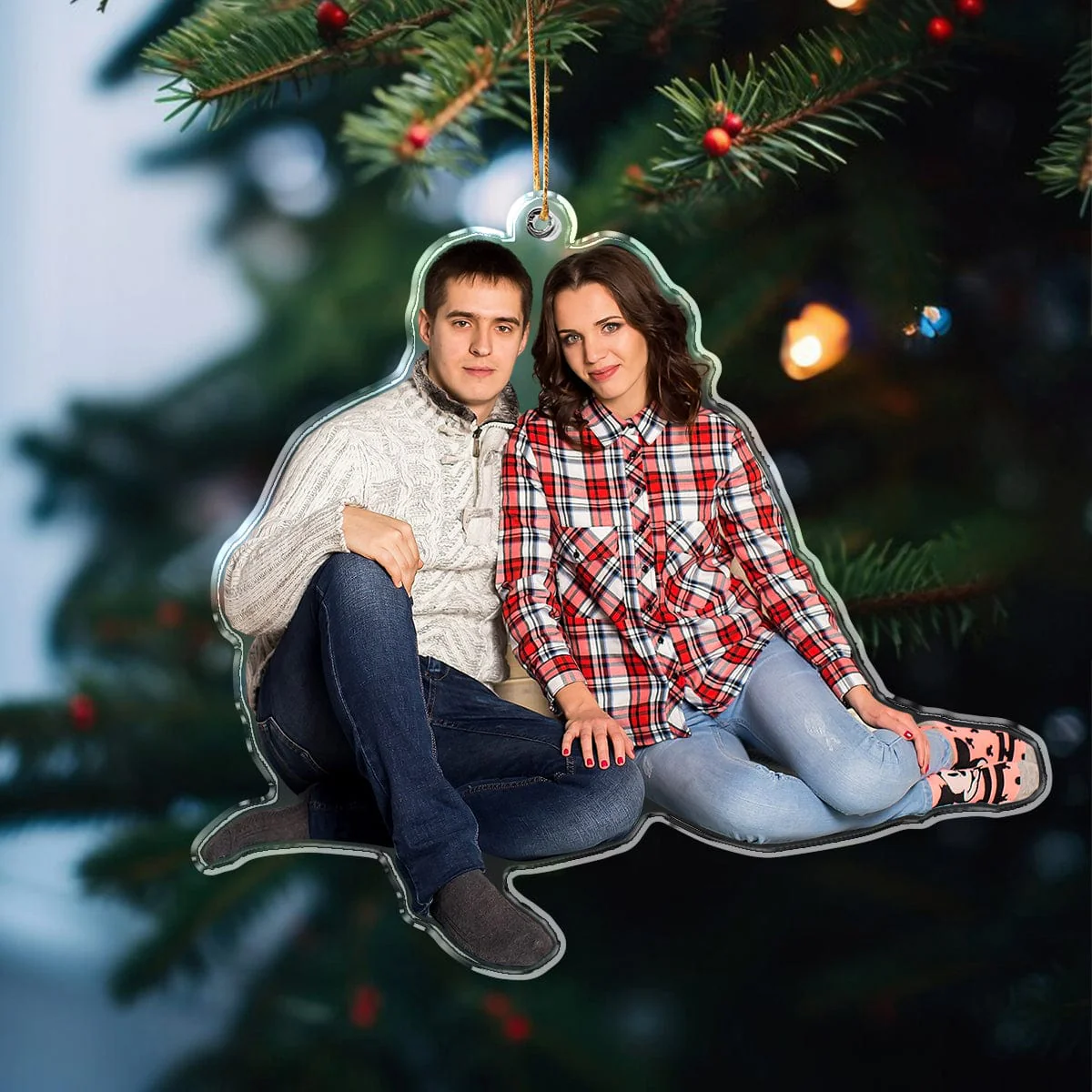 Custom Photo You And Me Couple Acrylic Ornament HA75 891070