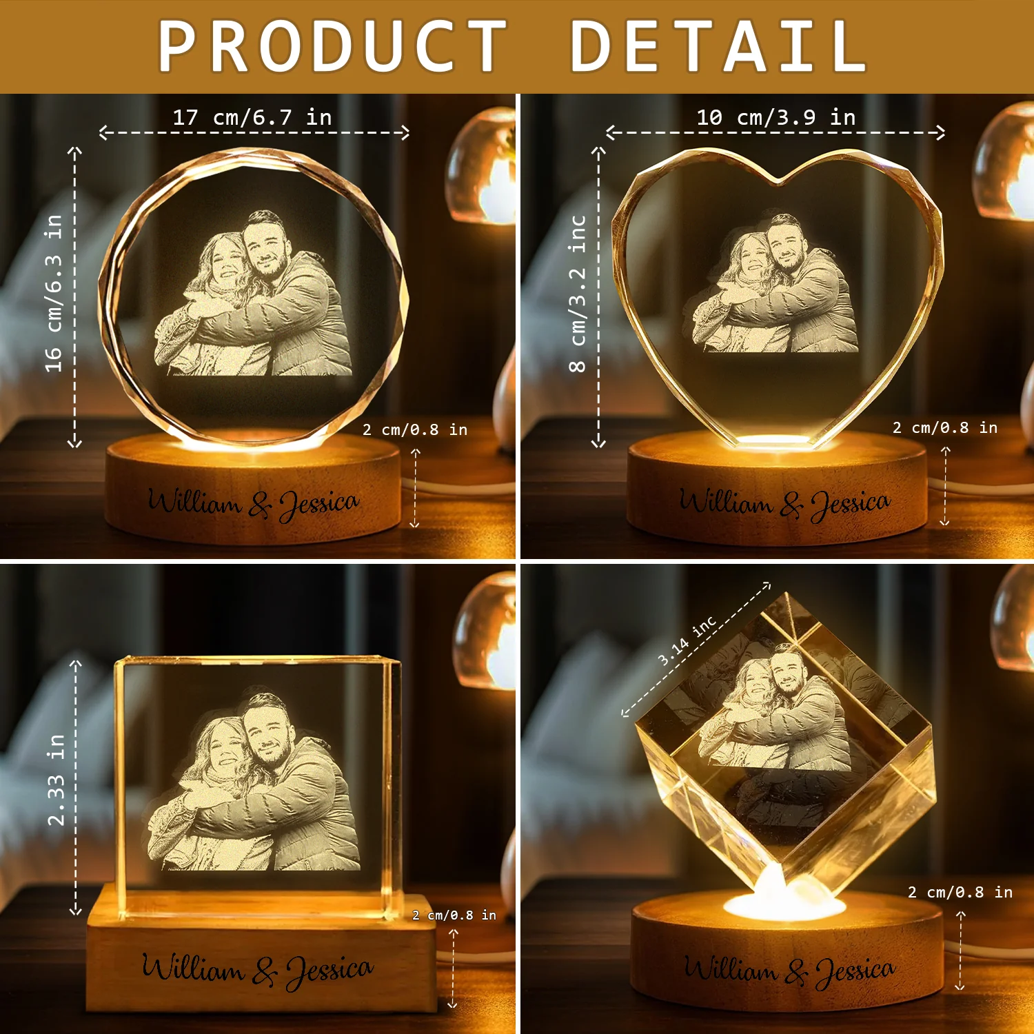 Custom Photo You And Me We Got This Couple Engraved Crystal Photo With Light HA75 898208 - Image 6