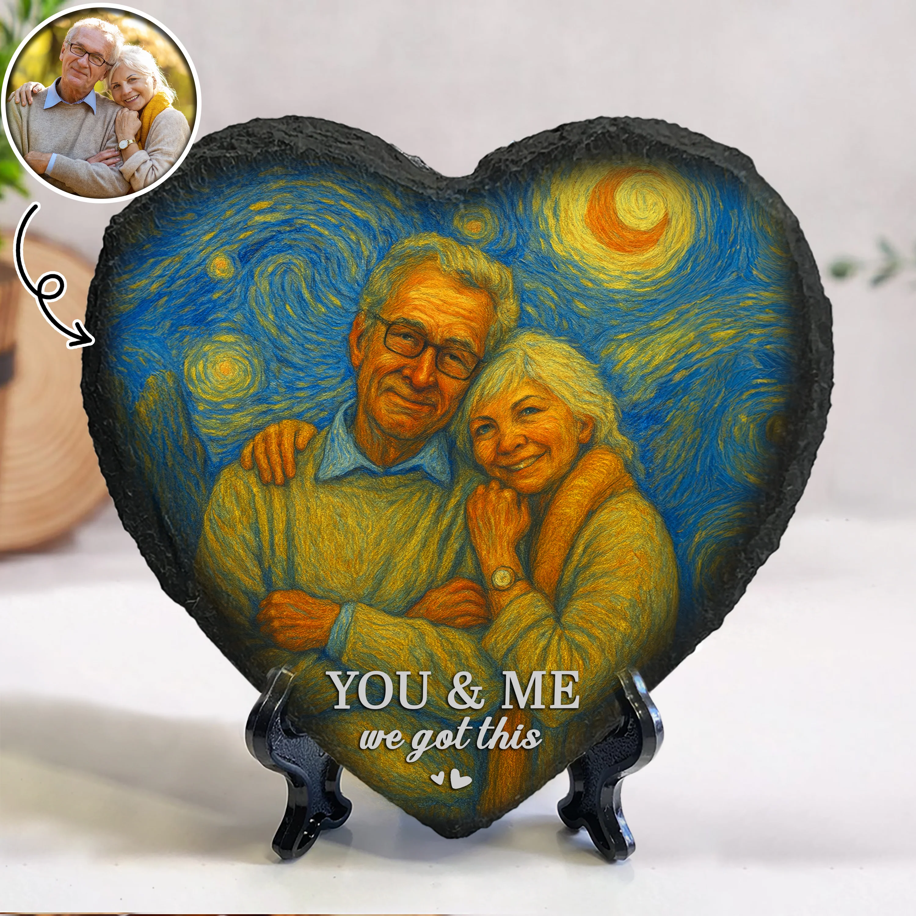 Custom Photo You & Me We Got This Heart-Shaped Stone Couple Gifts HA75 897200 - Image 2