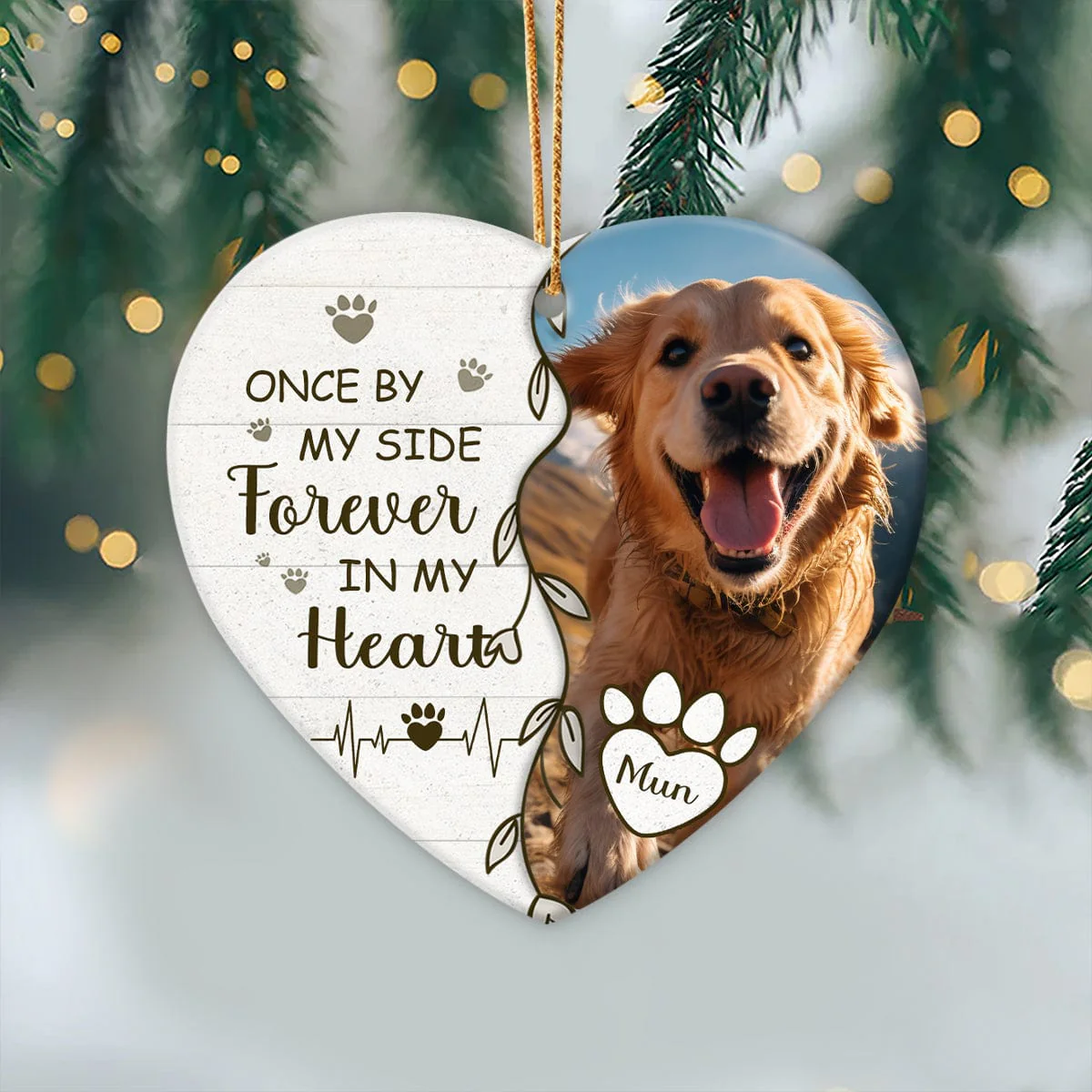Custom Photo You Would Have Lived Forever Memorial Heart Shaped Ceramic Ornament HA75 891086 - Image 2
