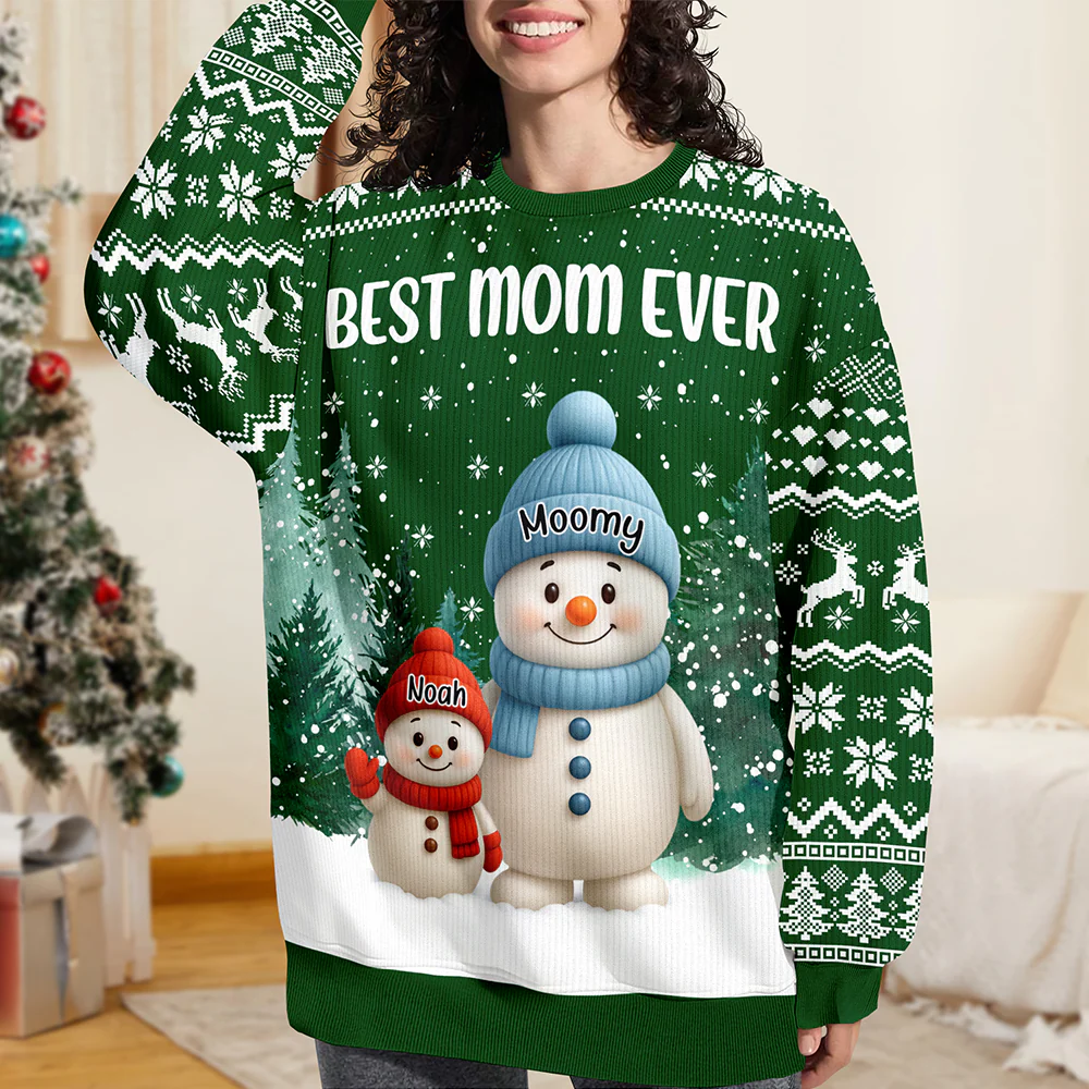 Custom Snowman Family Personalized Ugly Sweater Christmas Gift HA75 898430 - Image 6
