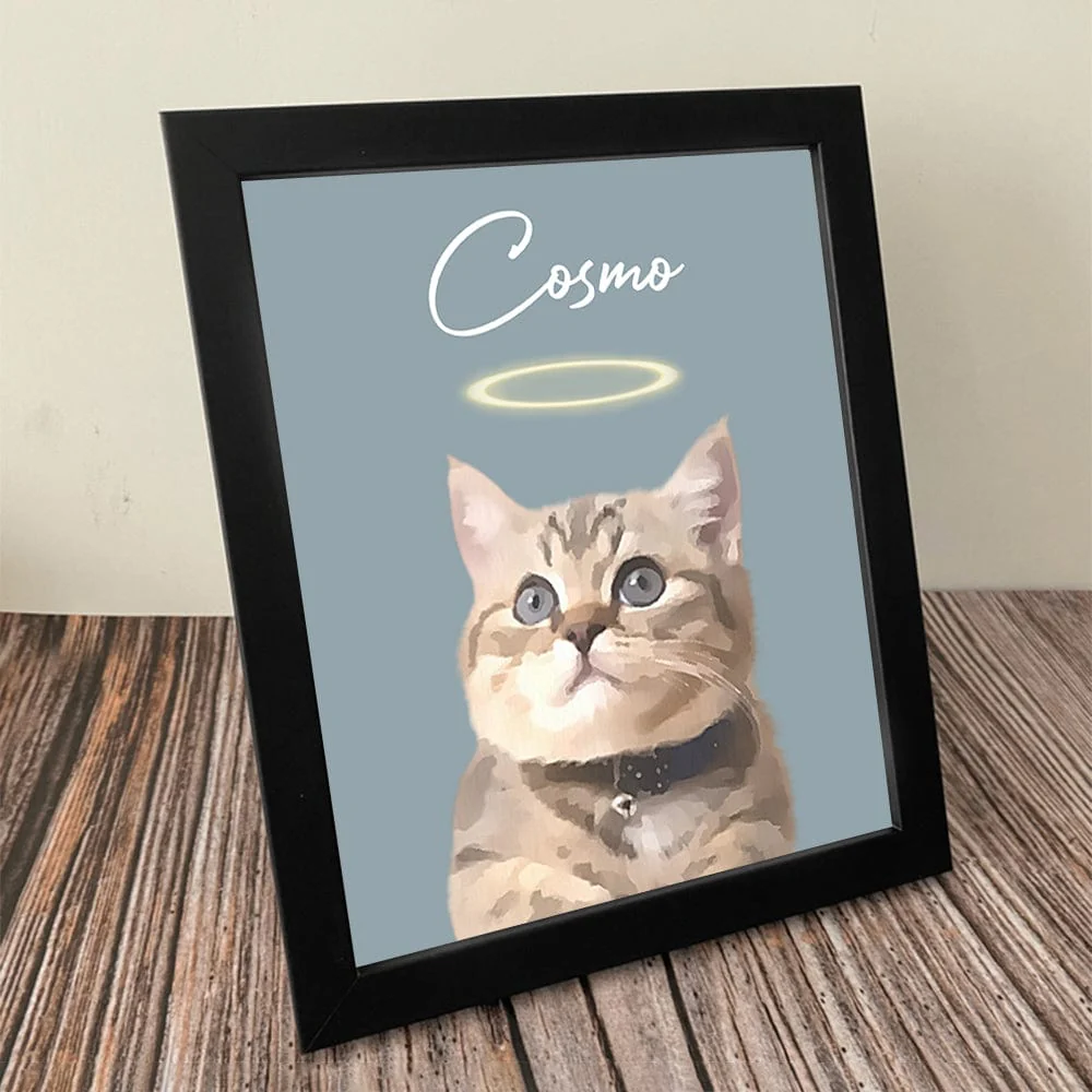 Custom Watercolor Dog Cat Pet Photo Memorial Picture Frame Poster Canvas HA75 891800 - Image 10