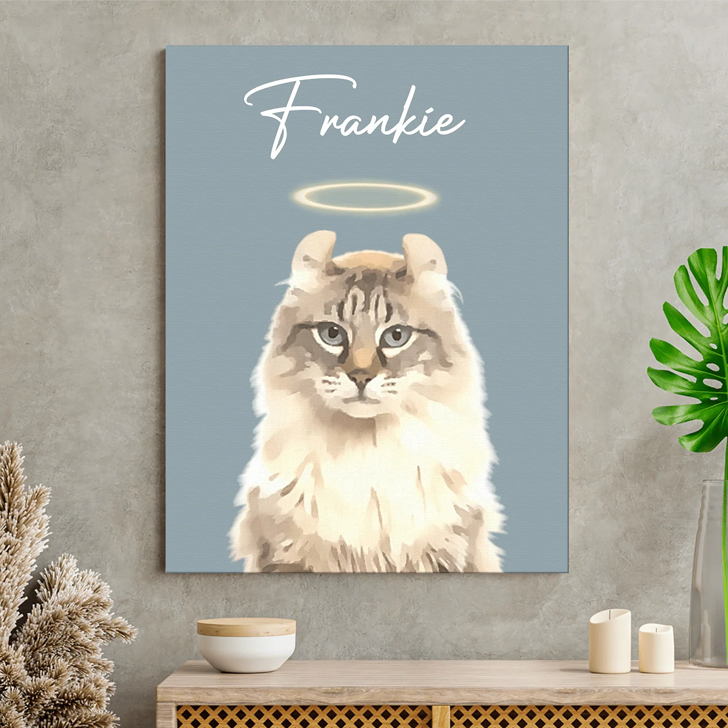 Custom Watercolor Dog Cat Pet Photo Memorial Picture Frame Poster Canvas HA75 891800 - Image 11