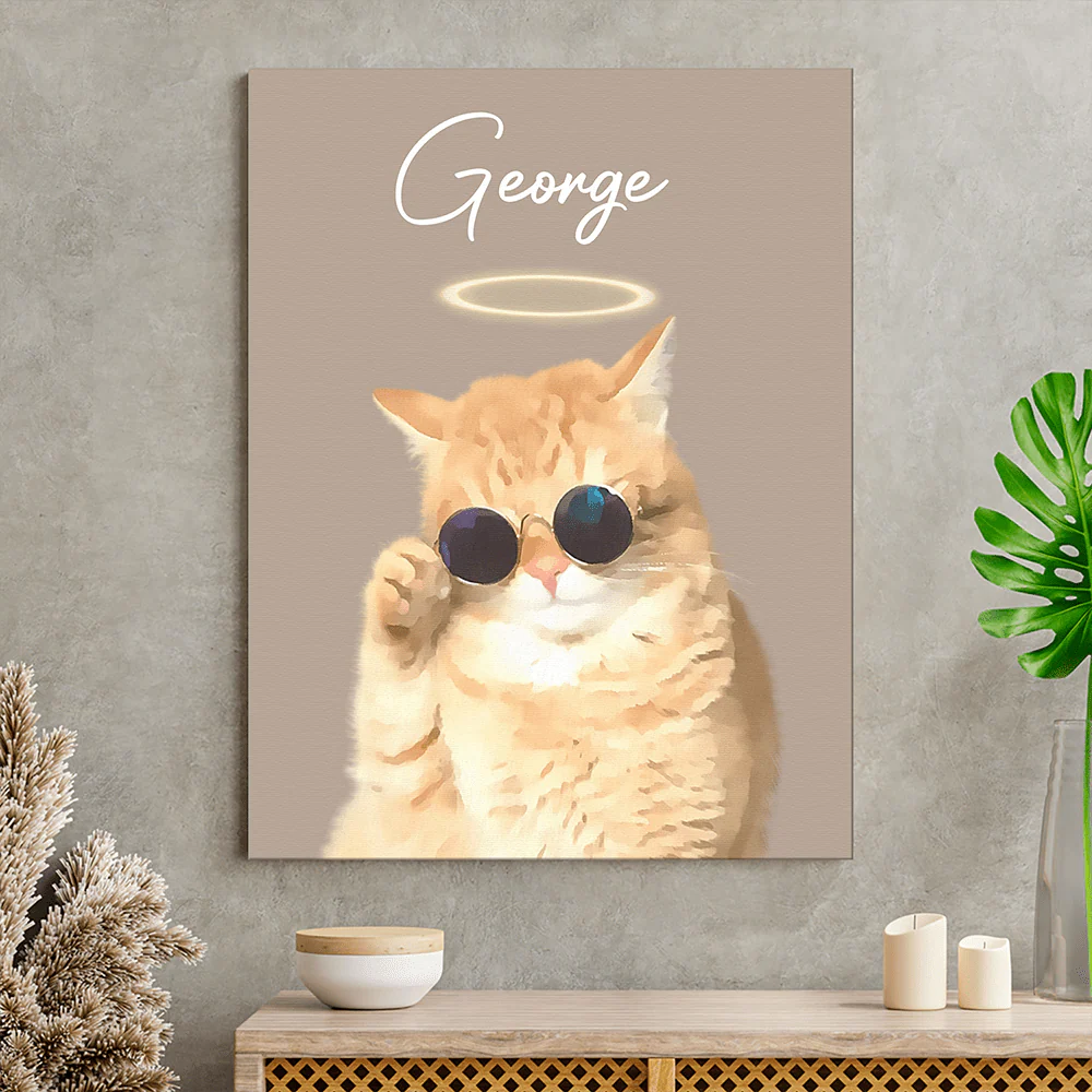 Custom Watercolor Dog Cat Pet Photo Memorial Picture Frame Poster Canvas HA75 891800 - Image 12