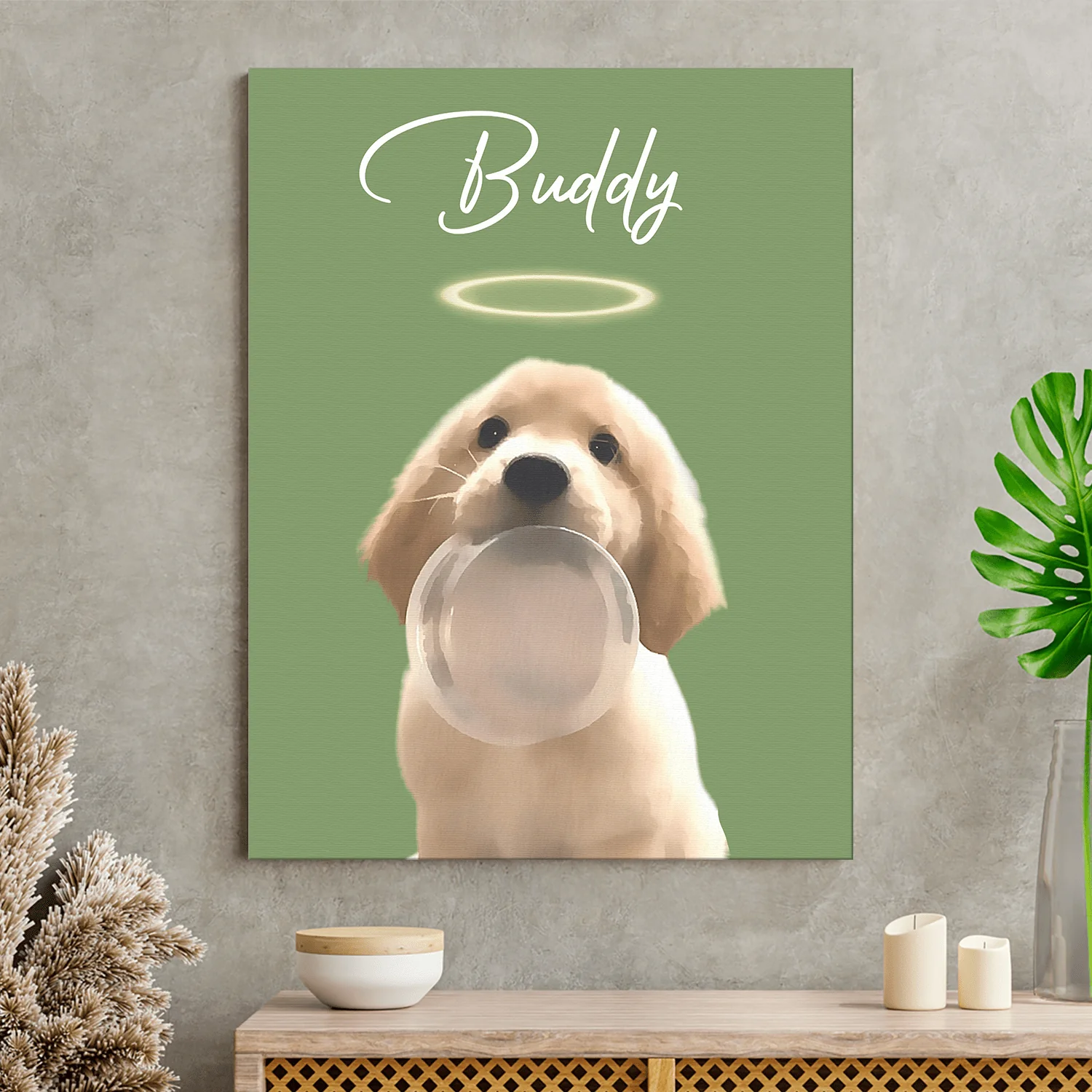 Custom Watercolor Dog Cat Pet Photo Memorial Picture Frame Poster Canvas HA75 891800 - Image 14