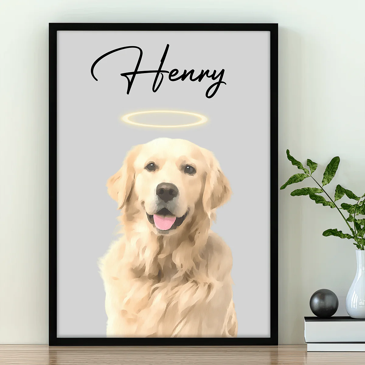 Custom Watercolor Dog Cat Pet Photo Memorial Picture Frame Poster Canvas HA75 891800 - Image 18