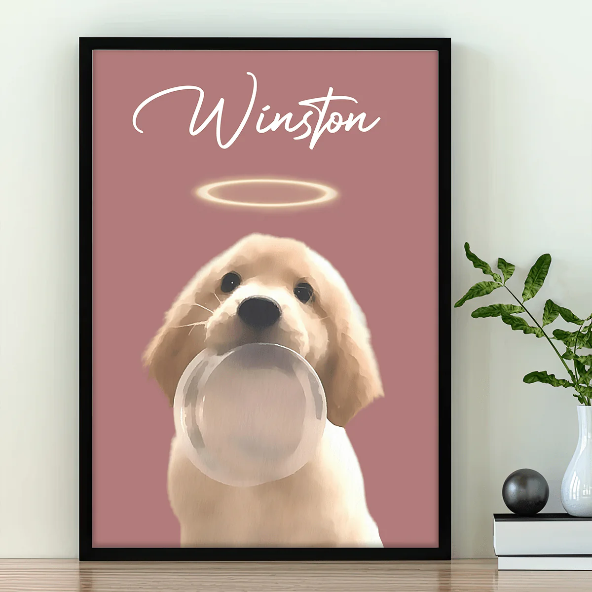 Custom Watercolor Dog Cat Pet Photo Memorial Picture Frame Poster Canvas HA75 891800 - Image 3