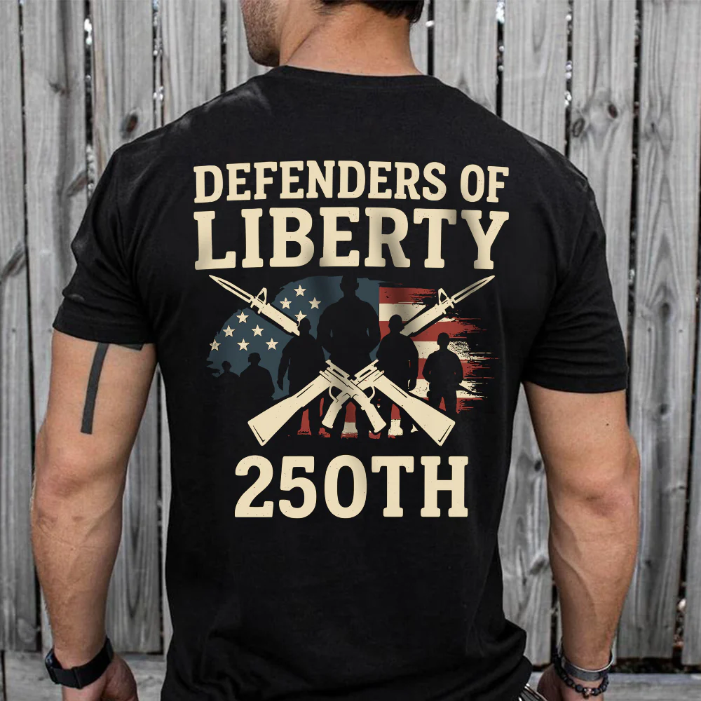 Defenders Of Liberty 250th Anniversary USA Back Side Dark Shirt HA75 897294 - Image 6