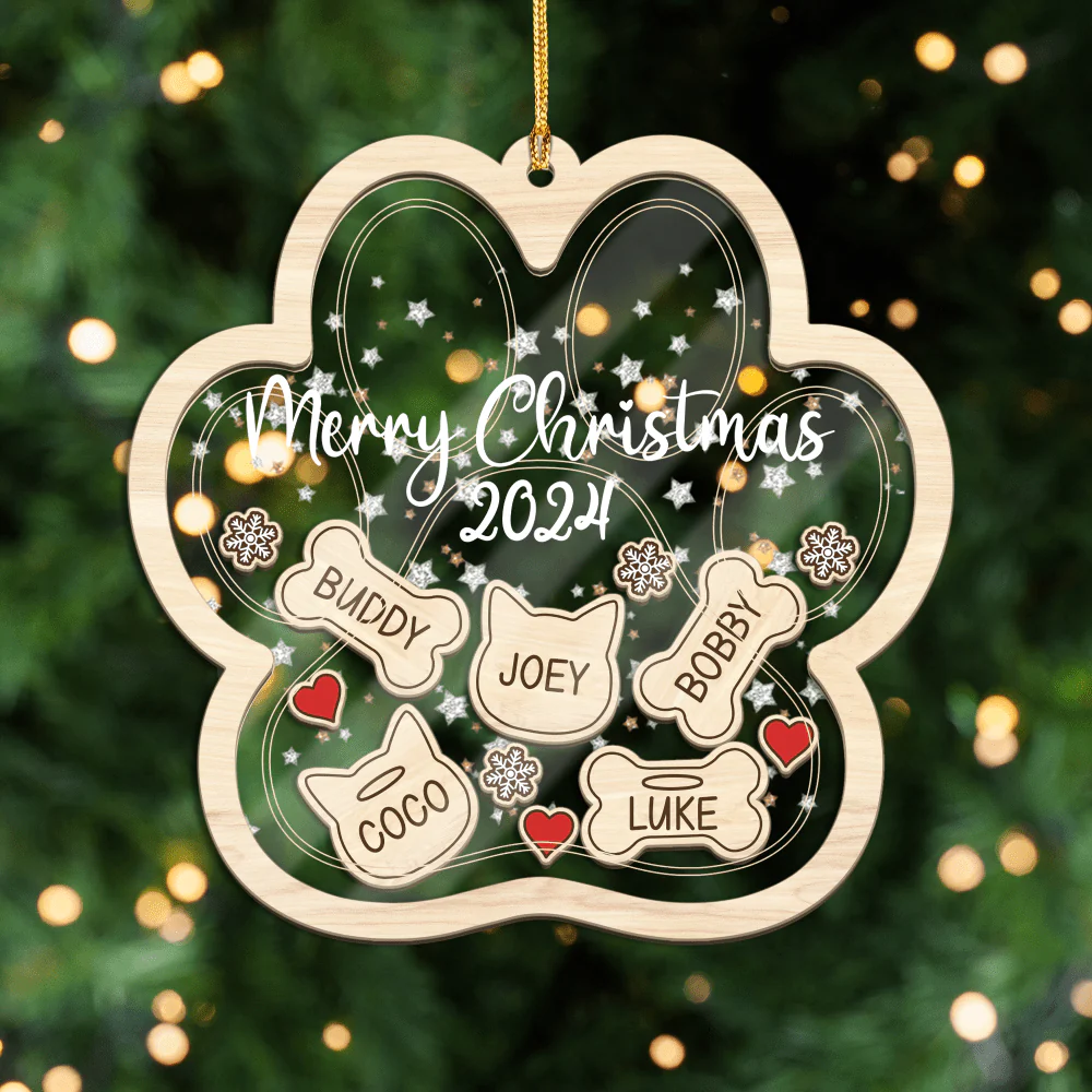 Dog, Cat, Pet Ornament Personalized Shaker Ornament Christmas Gift HA75 891708