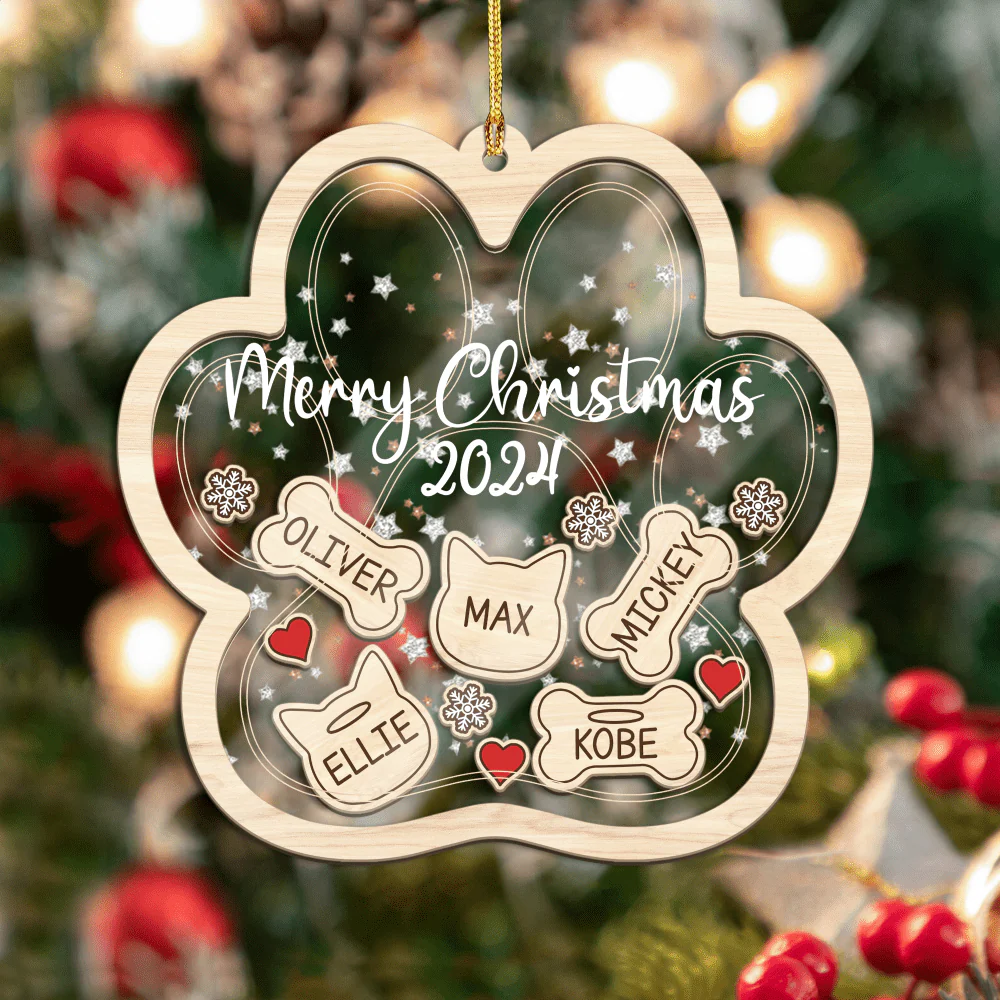 Dog, Cat, Pet Ornament Personalized Shaker Ornament Christmas Gift HA75 891708 - Image 2