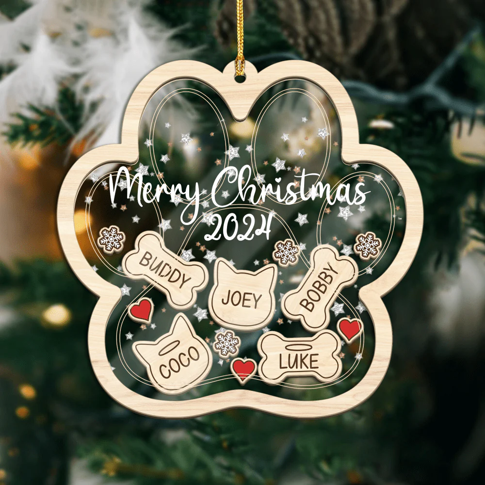Dog, Cat, Pet Ornament Personalized Shaker Ornament Christmas Gift HA75 891708 - Image 3