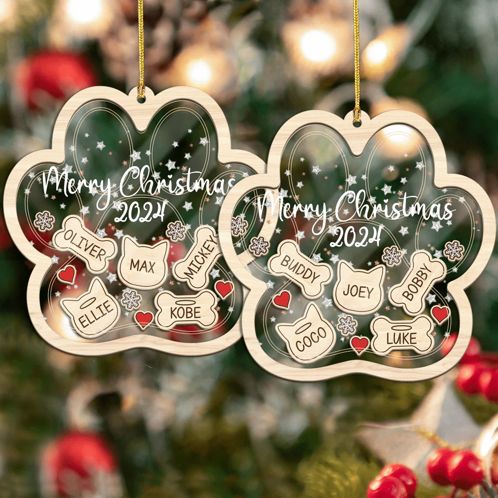 Dog, Cat, Pet Ornament Personalized Shaker Ornament Christmas Gift HA75 891708 - Image 4