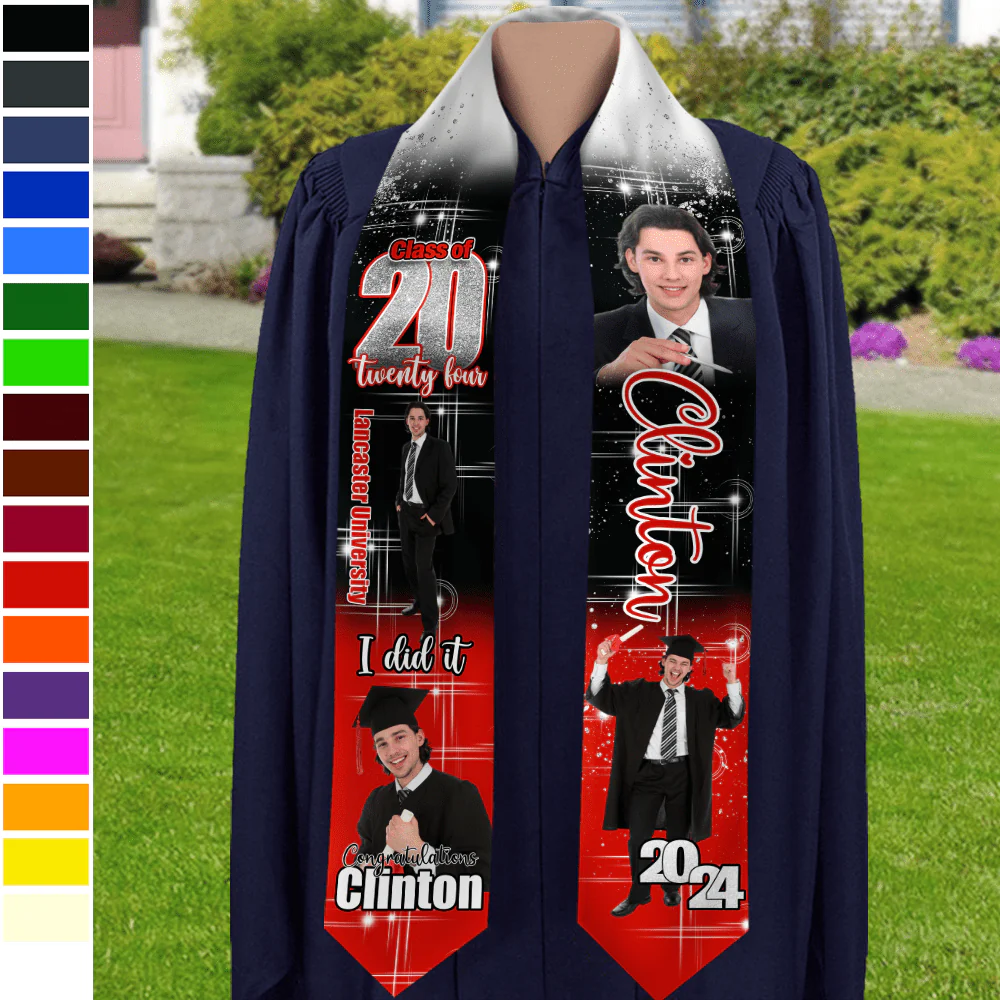 Estolas de graduación personalizadas con foto – Ella creyó que podía, así que lo hizo HA75 892192 - Image 6
