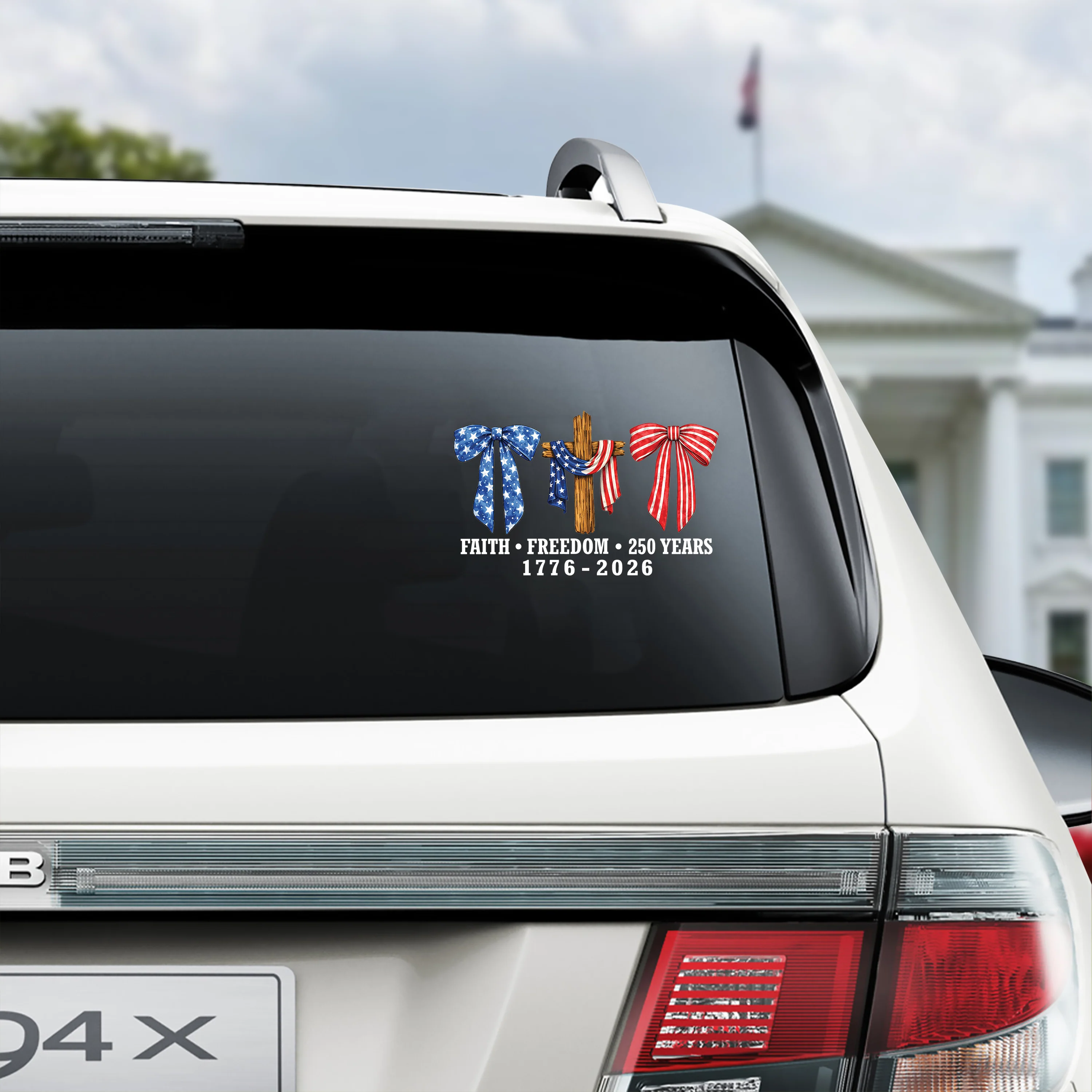 Faith Freedom 250 Years Jesus Christian America Car Window Decal Sticker HA75 920988 - Image 5