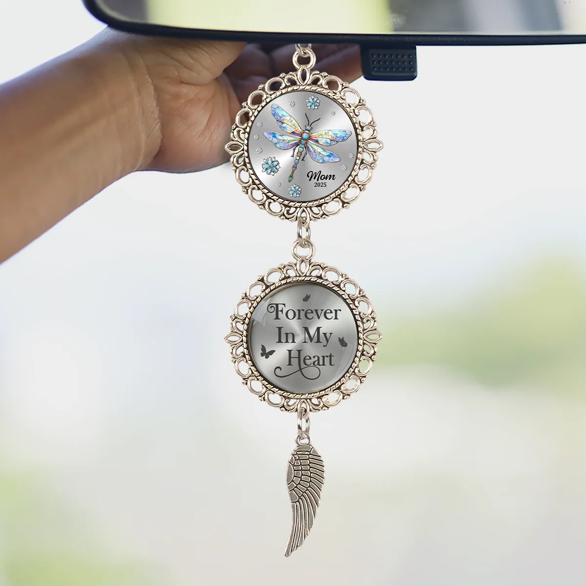 Forever In My Heart Personalized Memorial Hanging Ornament With Charm HA75 891982 - Image 3
