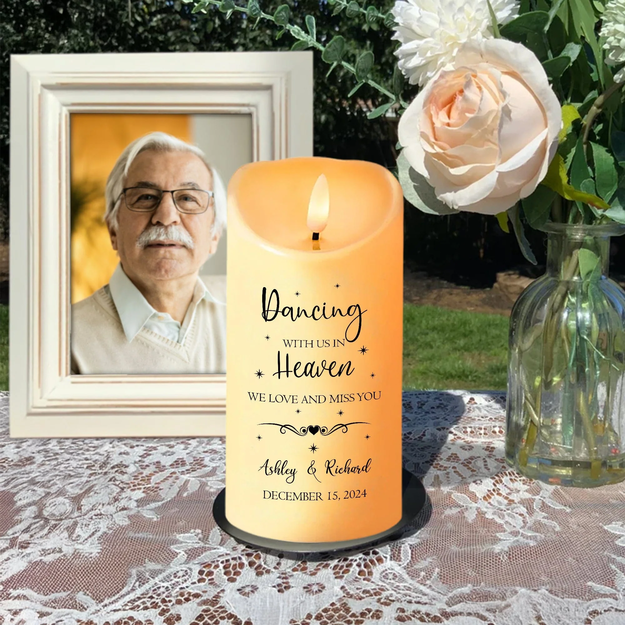 Forever In Our Heart Wedding Memorial Personalized LED Candle HA75 891744