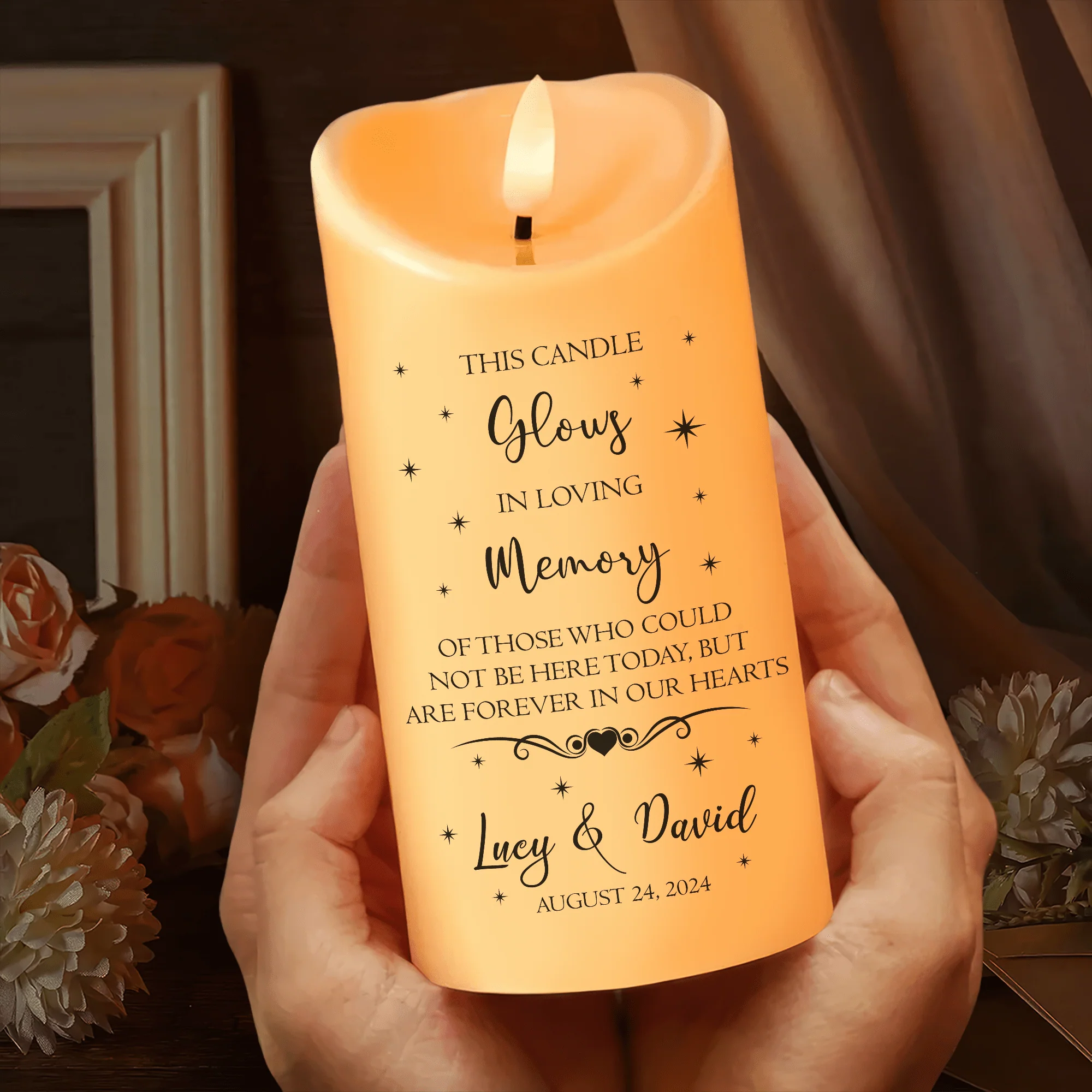 Forever In Our Heart Wedding Memorial Personalized LED Candle HA75 891744 - Image 3