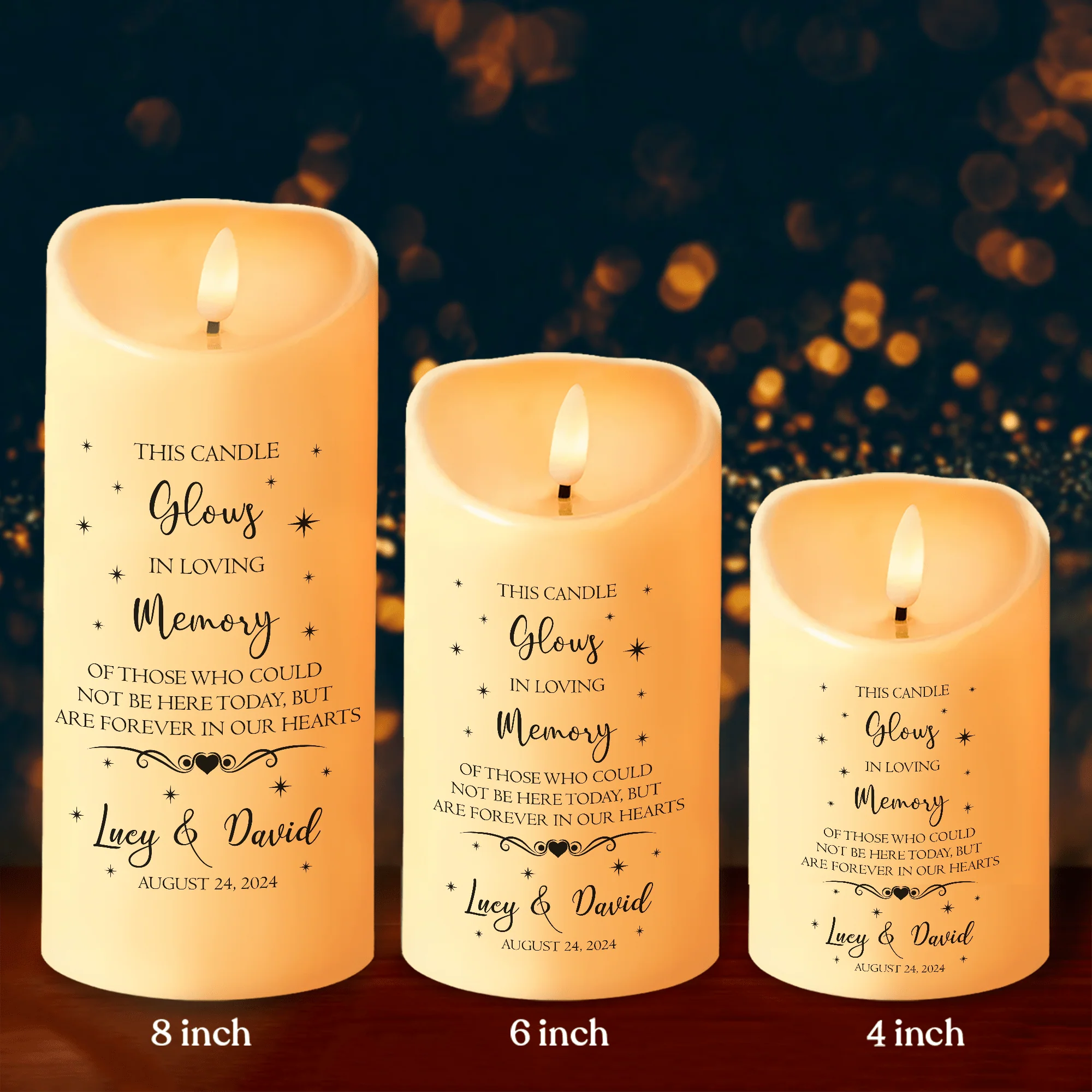 Forever In Our Heart Wedding Memorial Personalized LED Candle HA75 891744 - Image 4