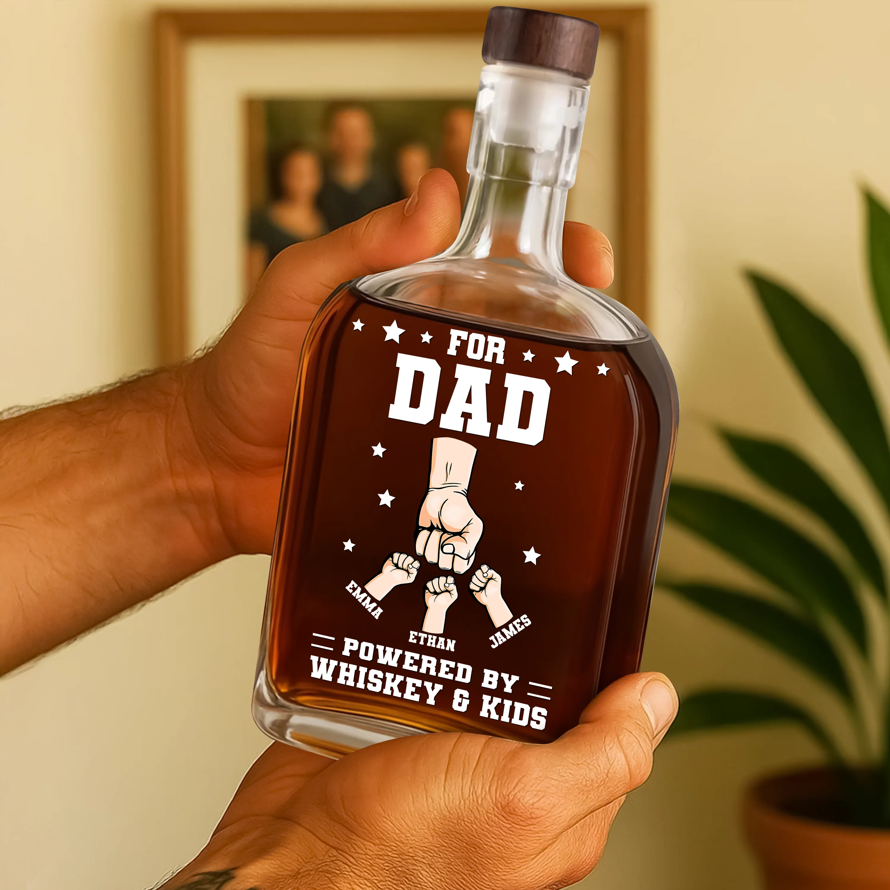From The Reason You Drink - Family Personalized Whiskey Bottle HA75 892486 - Image 3