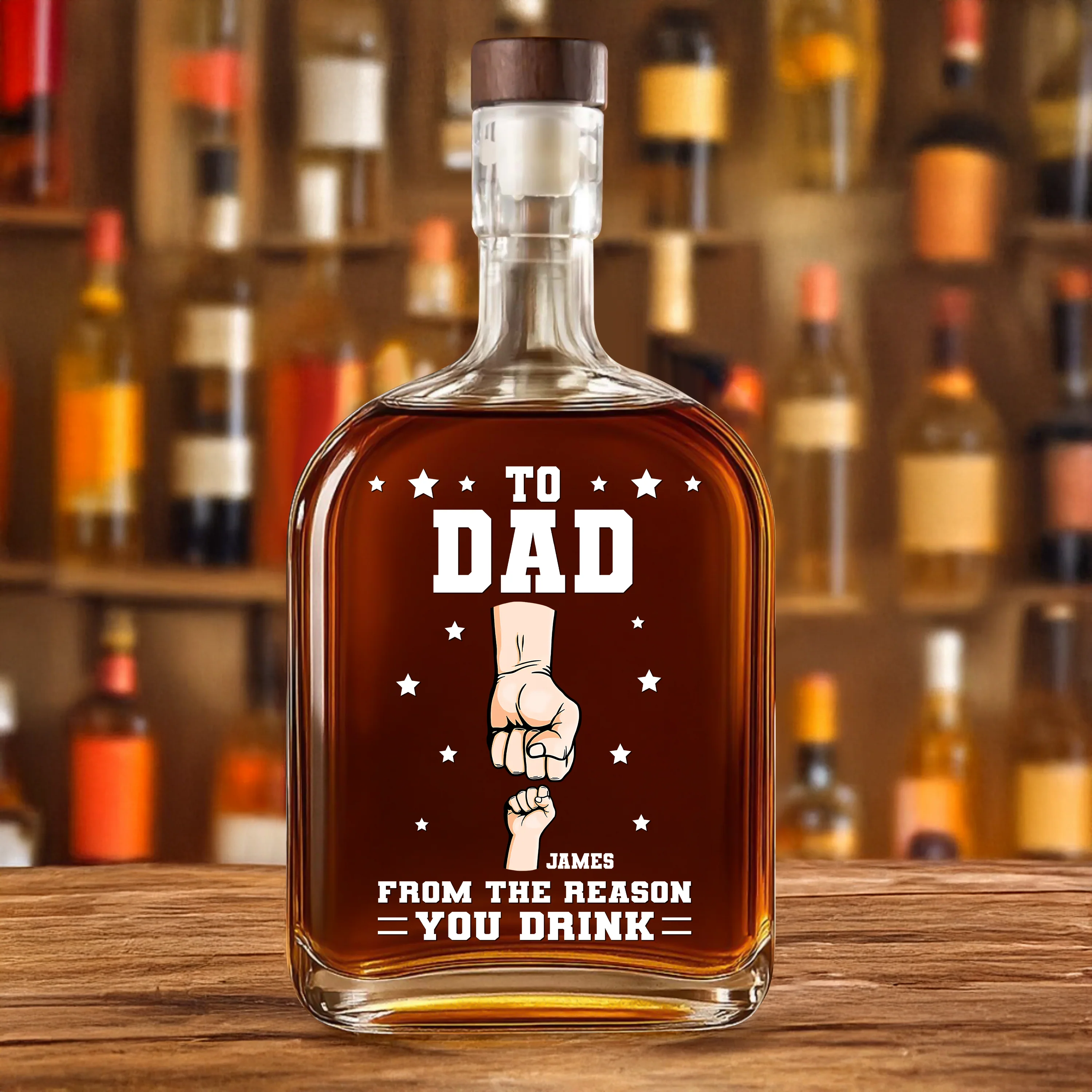 From The Reason You Drink - Family Personalized Whiskey Bottle HA75 892486 - Image 4