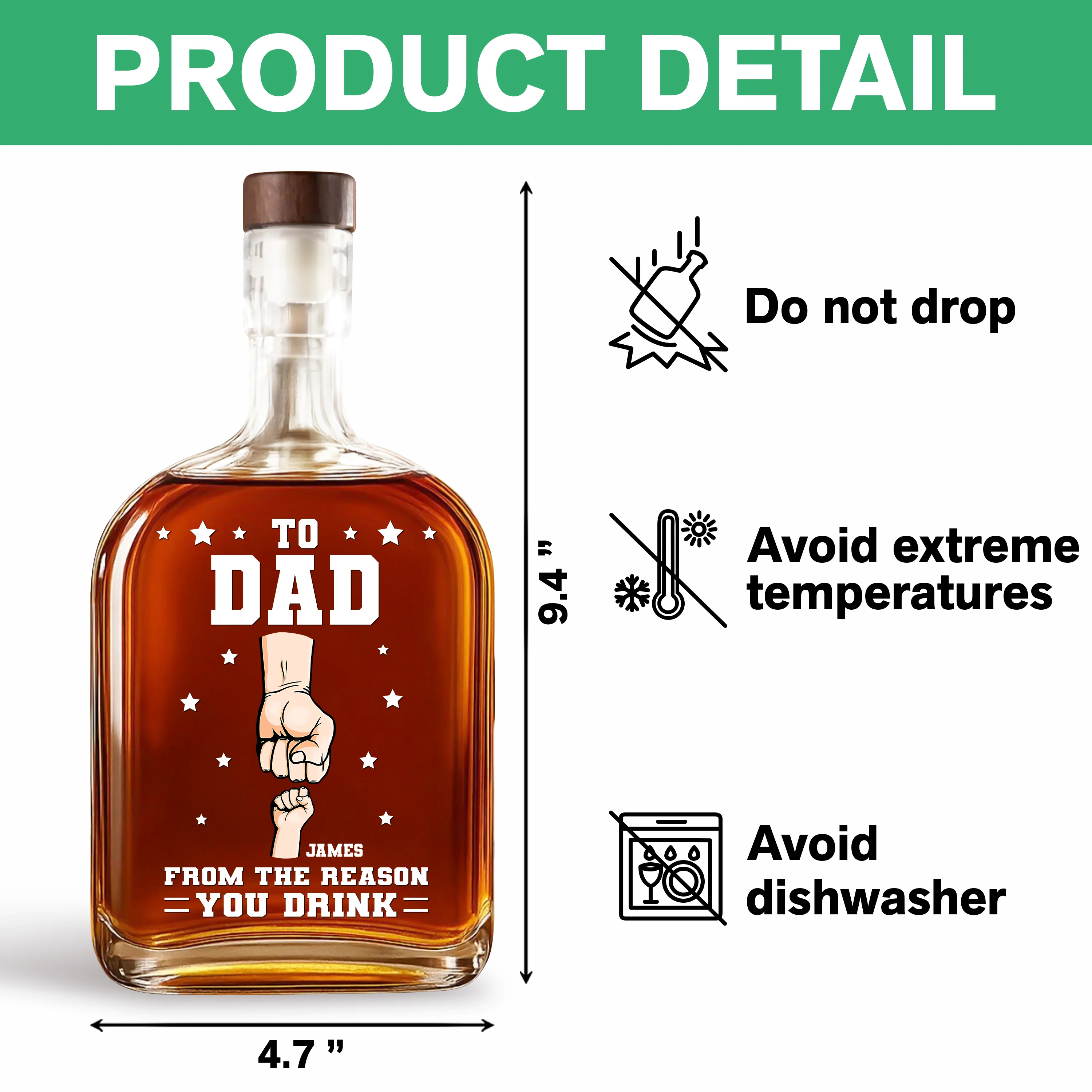 From The Reason You Drink - Family Personalized Whiskey Bottle HA75 892486 - Image 7