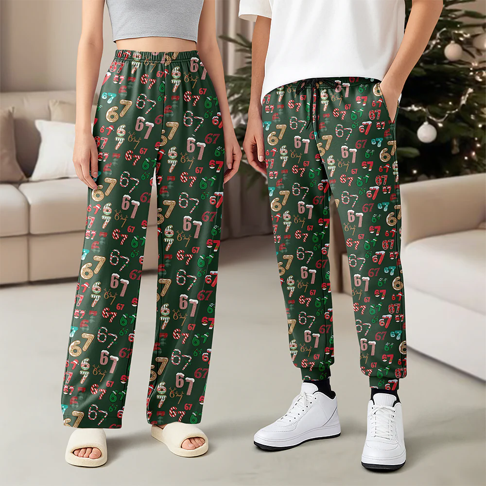 Gen A Six Seven - 67 Meme Sweatpants Christmas Gift HA75 898436 - Image 4
