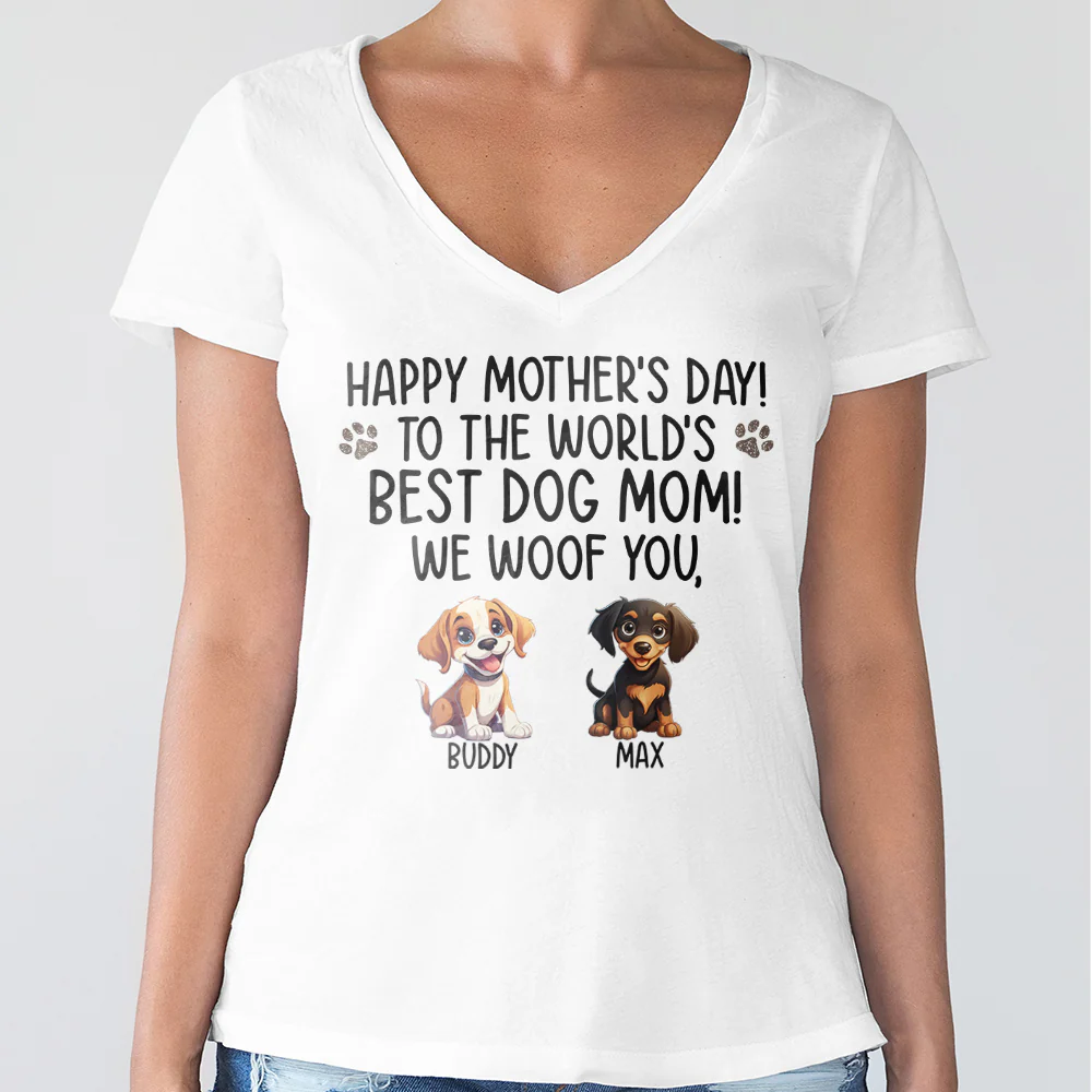 Happy Mother's Day Best Dog Mom, I Woof You Personalized Shirt For Dog Lovers HA75 891922 - Image 6