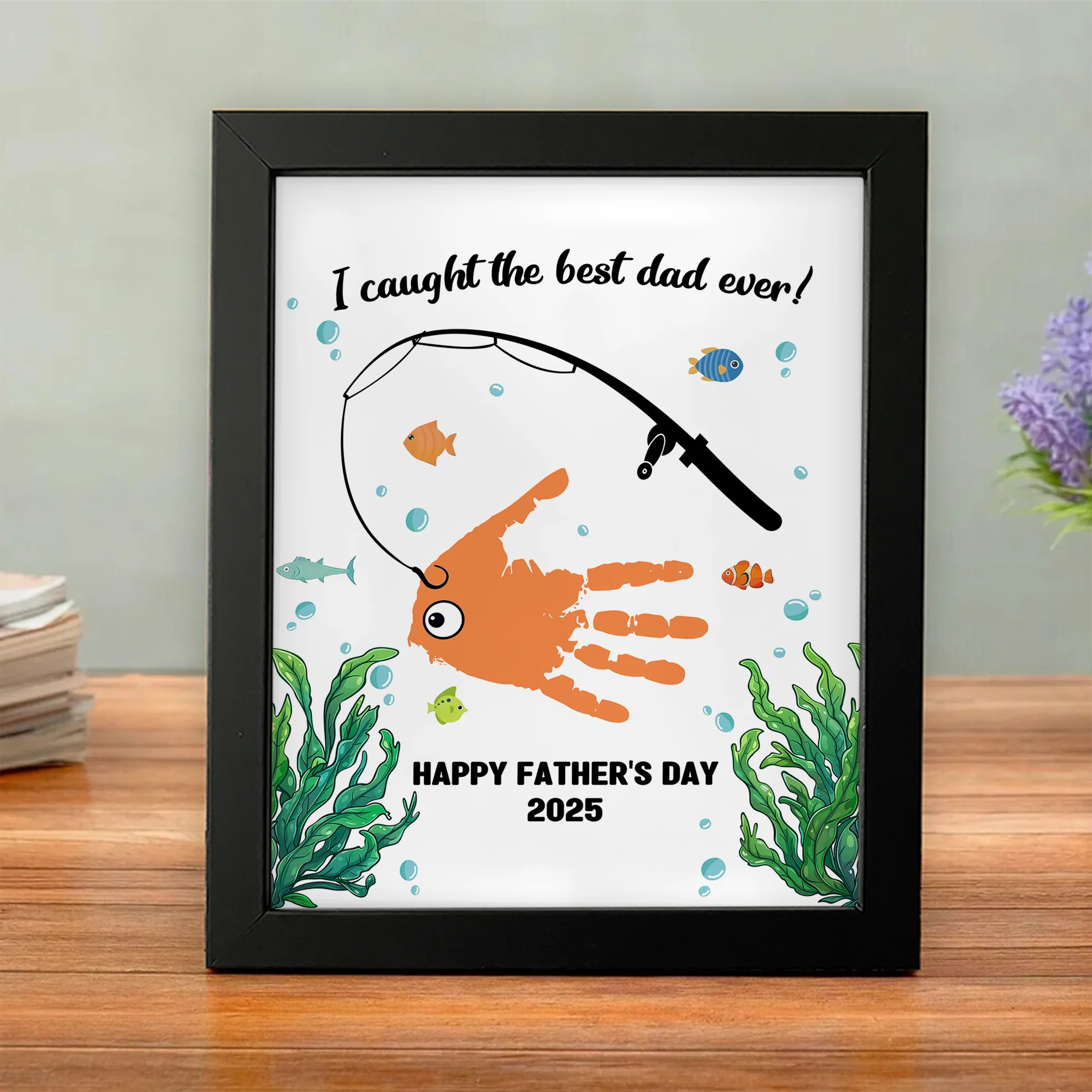 I Caught The Best Dad Ever Personalized Picture Frame Father's Day Gift HA75 892346 - Image 4