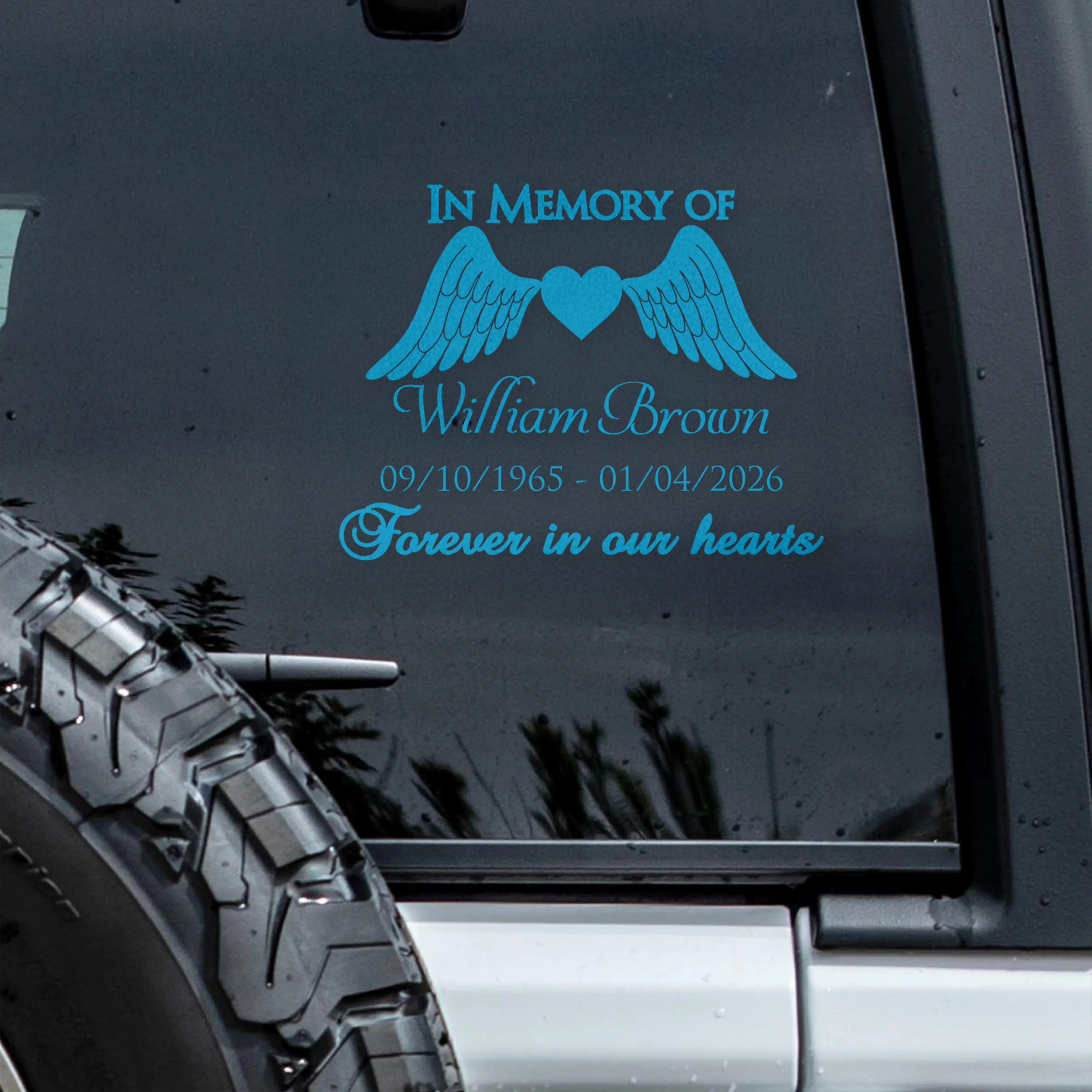 In Memory of Personalized  Memorial Car Window Decal Sticker Gift For Family HA75 920000 - Image 2