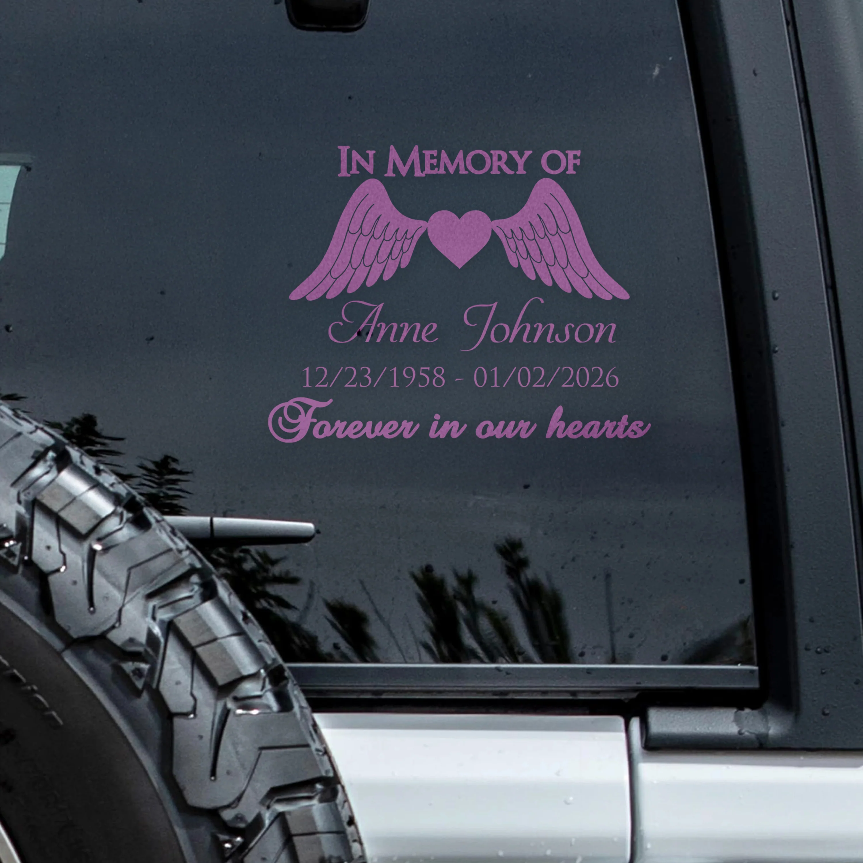 In Memory of Personalized  Memorial Car Window Decal Sticker Gift For Family HA75 920000 - Image 4