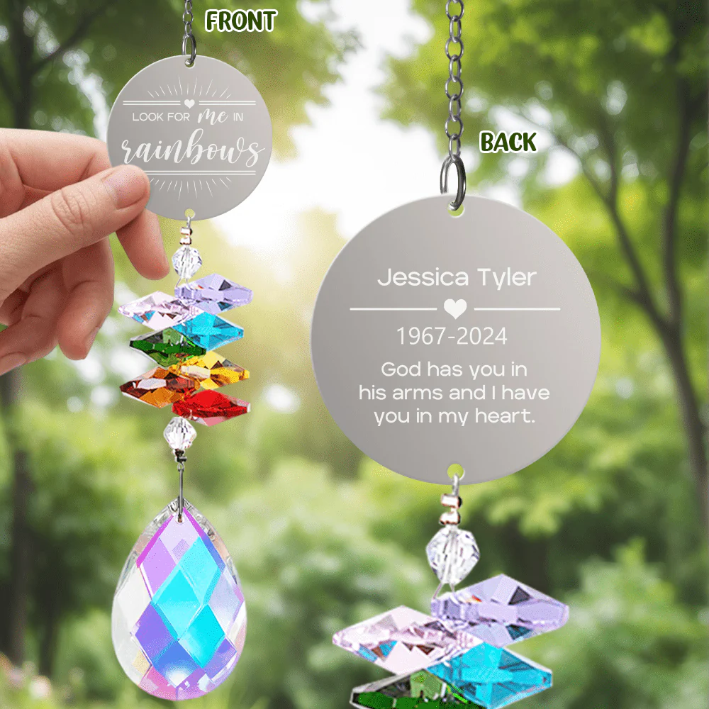 Look For Me In Rainbows Personalized Memorial Rainbow Suncatcher HA75 891408 - Image 2