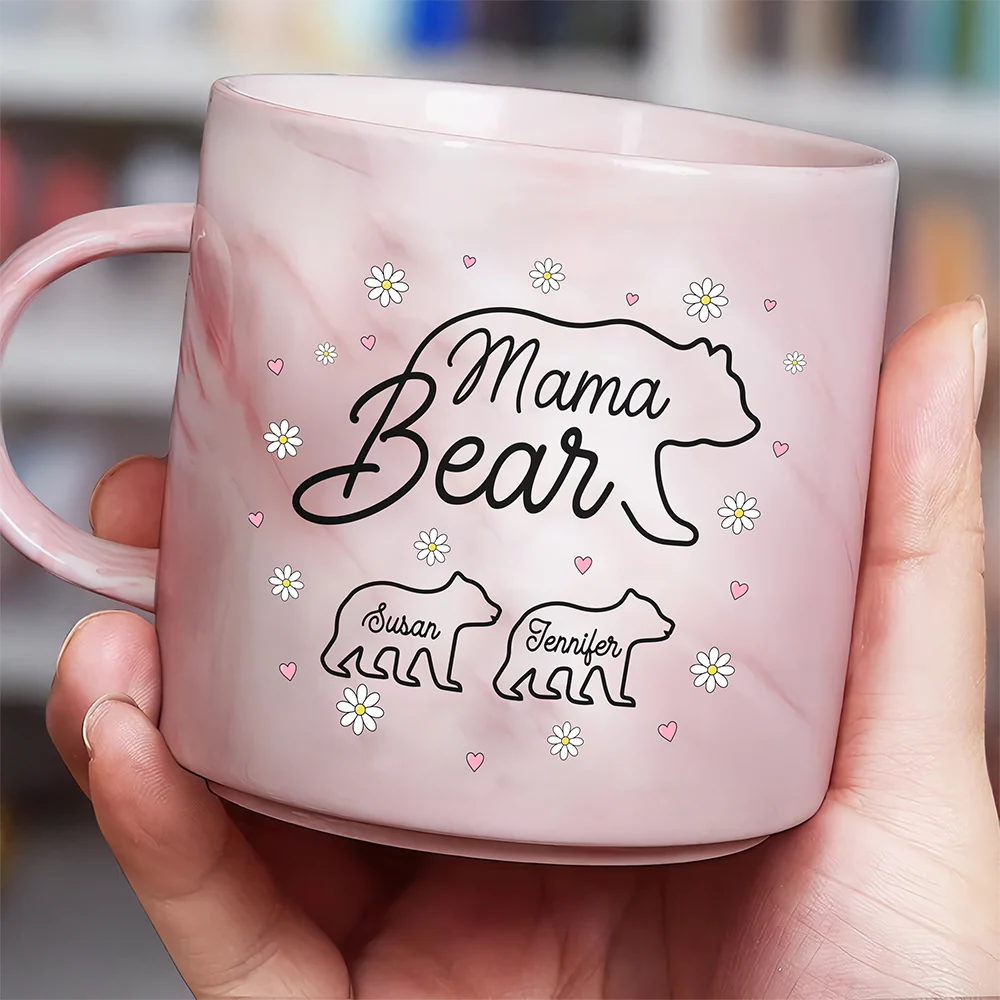 Mama Bear Family Personalized Marble Mug Mother's Day Gift For Mom HA75 892176 - Image 4