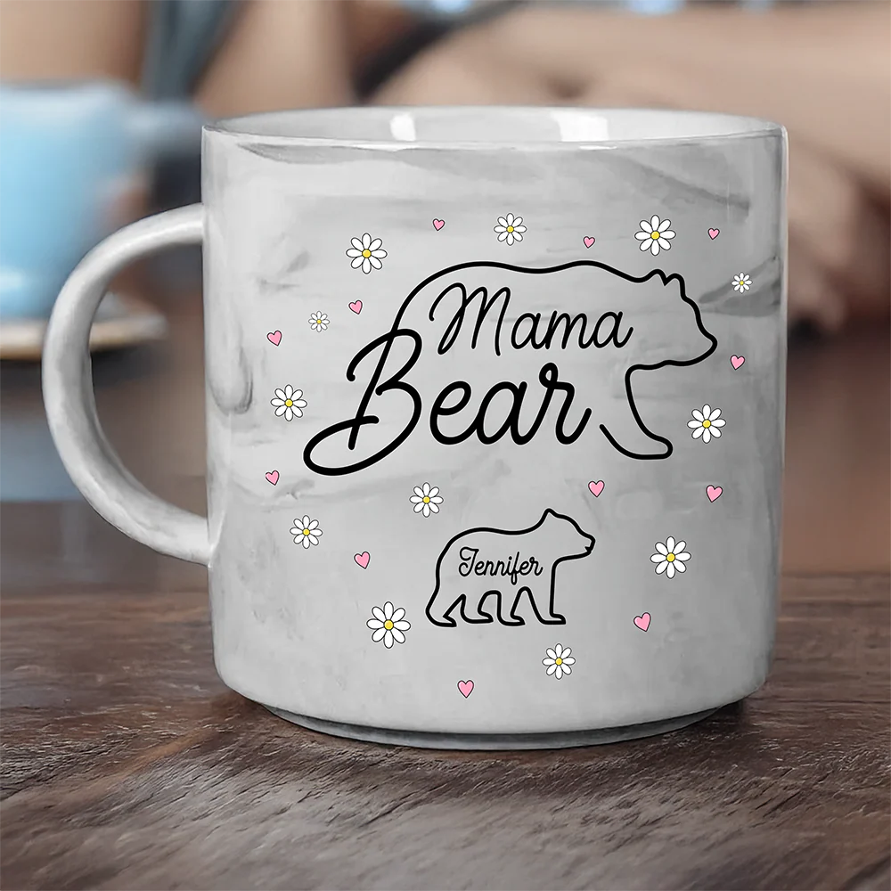 Mama Bear Family Personalized Marble Mug Mother's Day Gift For Mom HA75 892176 - Image 6