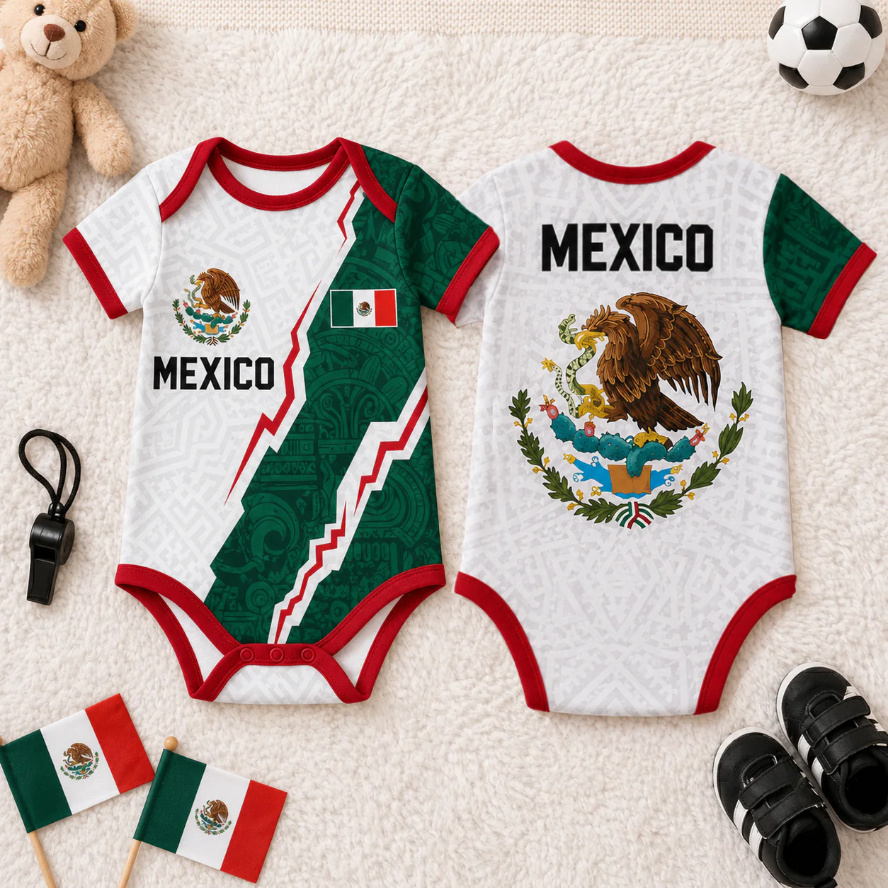 Mexico World Football Soccer Baby Onesie - Gift For Sport Lovers HA75 921808 - Image 2