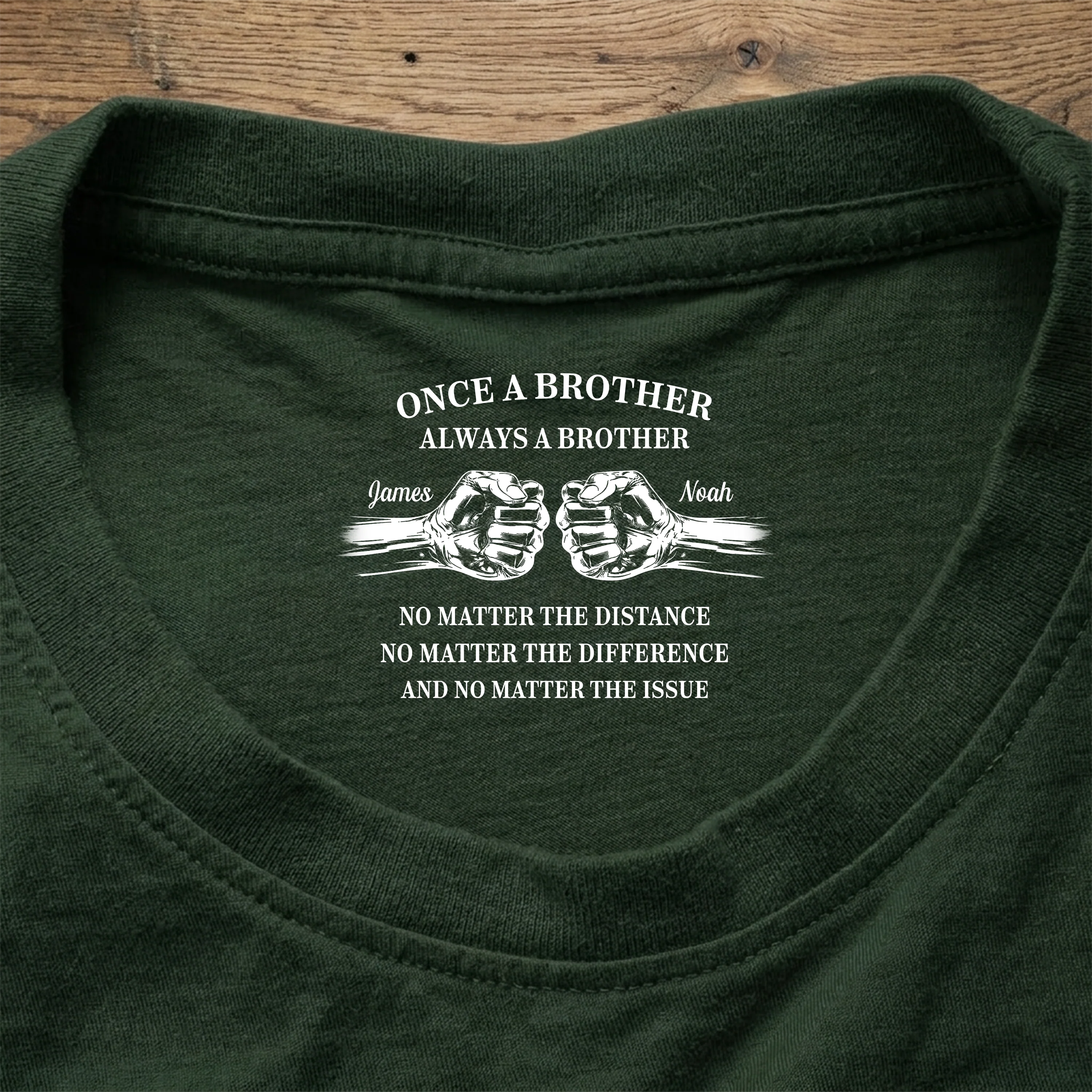 Once A Brother Always A Brother Personalized Back Neck Shirt Birthday Gifts For Brother HA75 920806 - Image 5