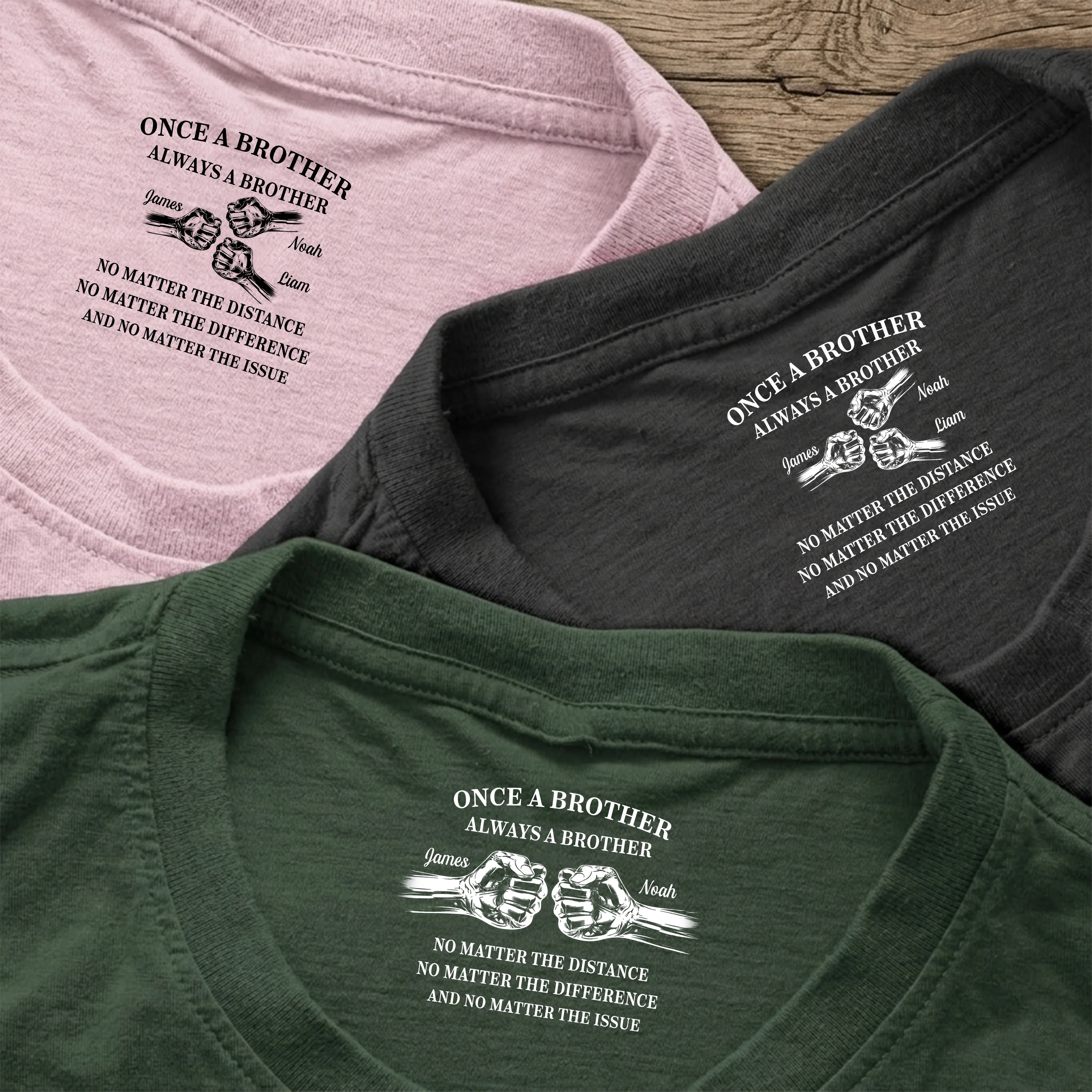 Once A Brother Always A Brother Personalized Back Neck Shirt Birthday Gifts For Brother HA75 920806 - Image 6