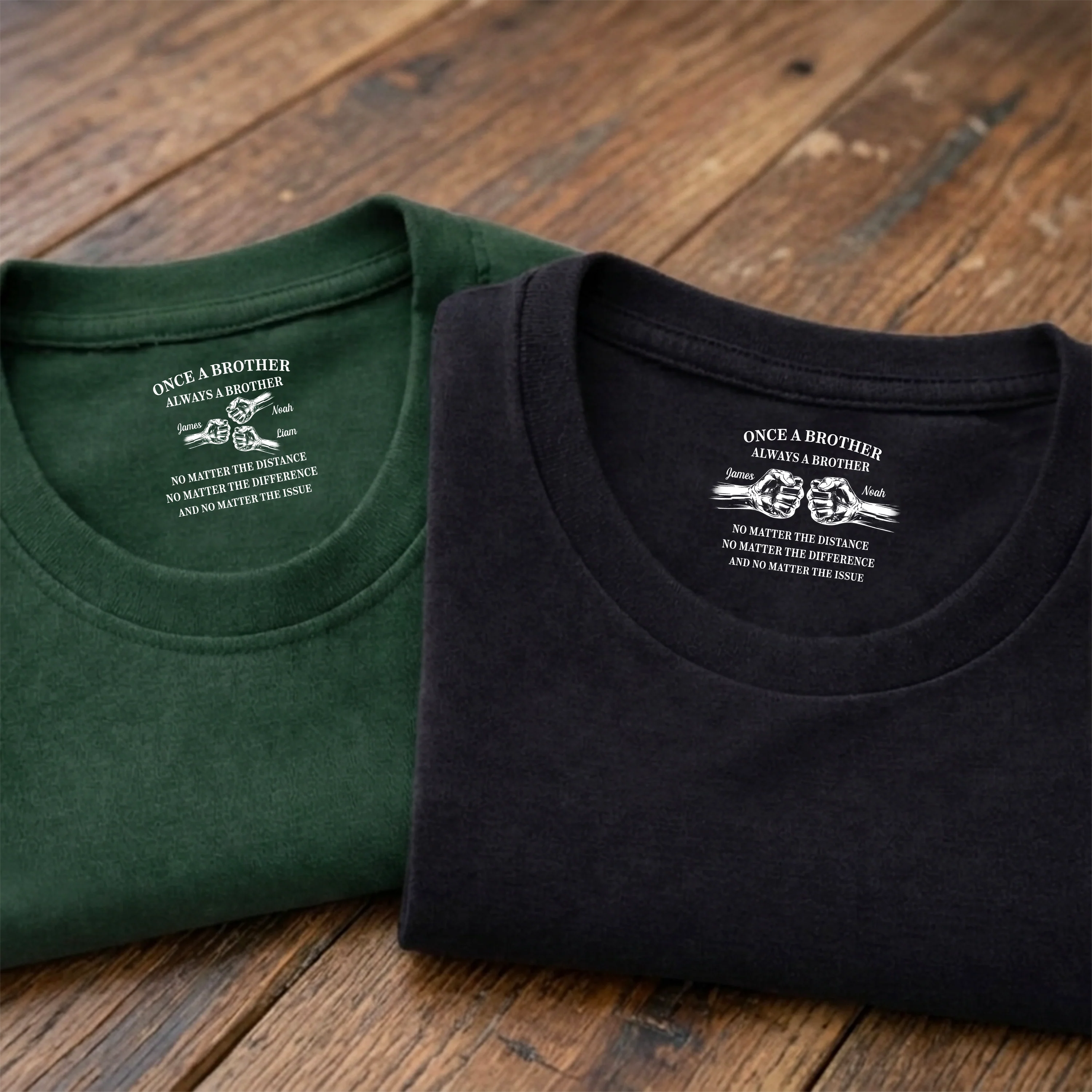 Once A Brother Always A Brother Personalized Back Neck Shirt Birthday Gifts For Brother HA75 920806 - Image 8