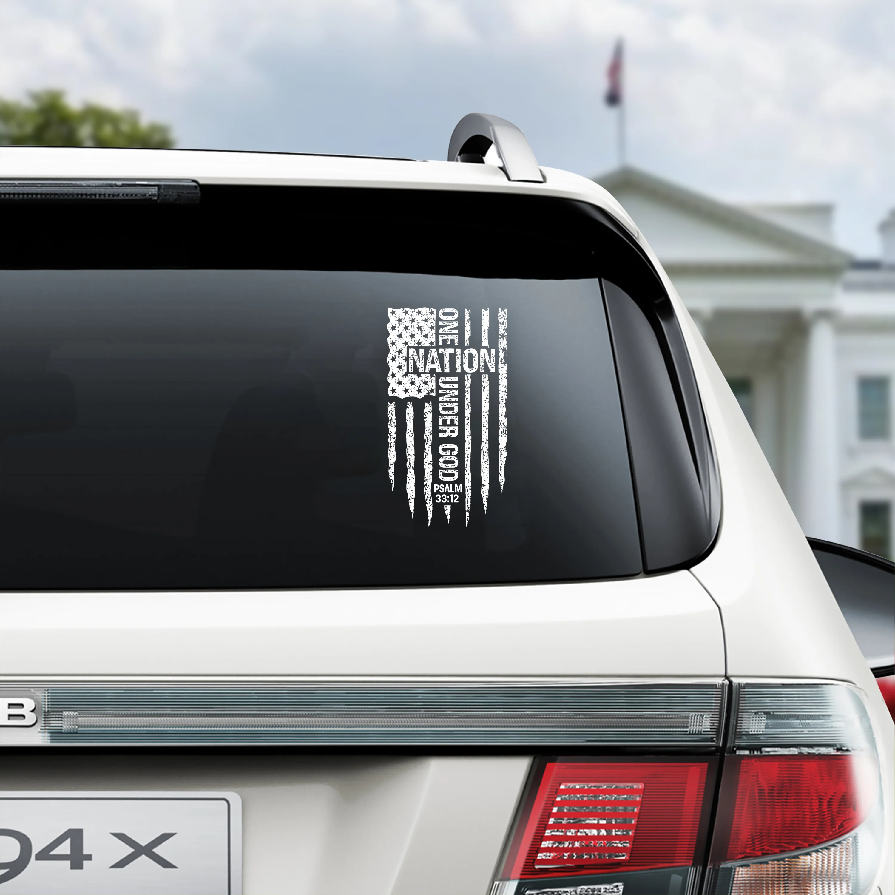 One Nation Under God Patriotic Car Window Decal Sticker HA75 898982 - Image 6