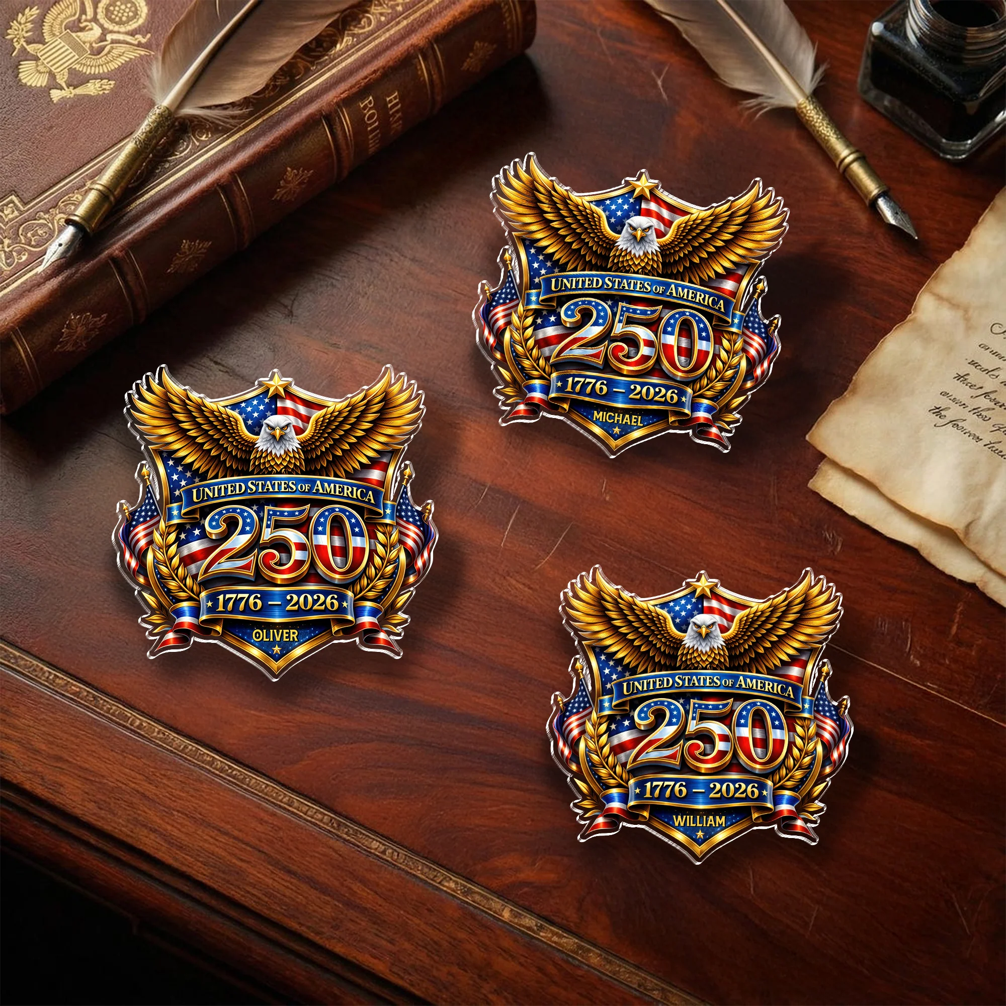 Personalized America 250th Anniversary Patriot Eagle Acrylic Pin HA75 920980 - Image 5