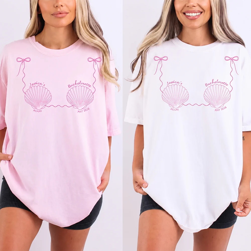 Personalized Beach Bachelorette Comfort Shirt, Bride Club Matching Party Shirt HA75 921784 - Image 6
