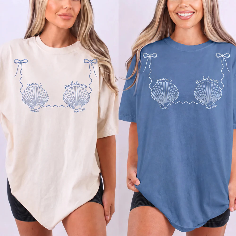 Personalized Beach Bachelorette Comfort Shirt, Bride Club Matching Party Shirt HA75 921784 - Image 7