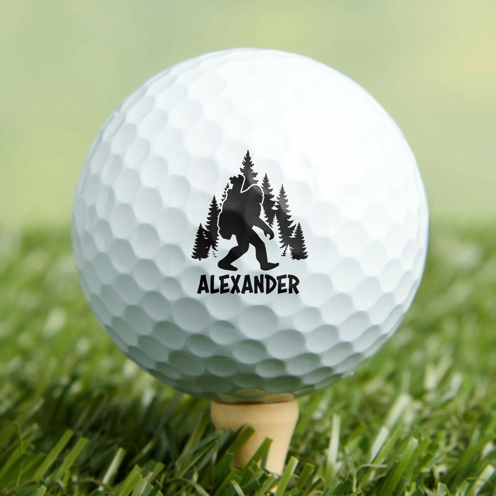 Personalized Bigfoot Golfer Funny Sasquatch Golf Ball Stamp Box for Golfers HA75 898548 - Image 3