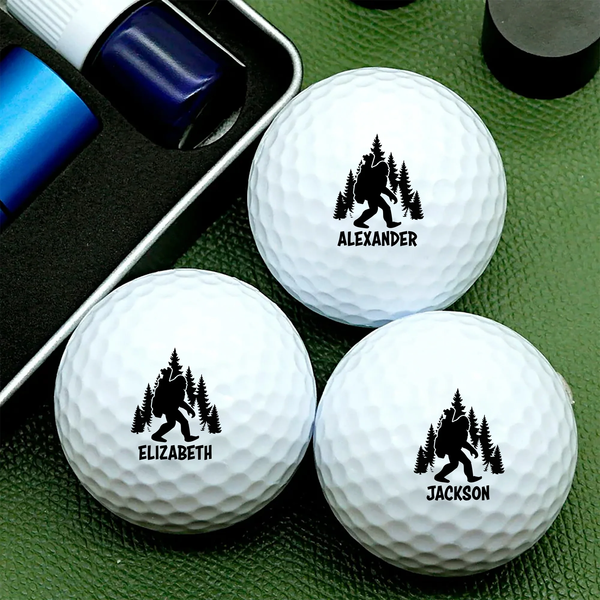 Personalized Bigfoot Golfer Funny Sasquatch Golf Ball Stamp Box for Golfers HA75 898548 - Image 4