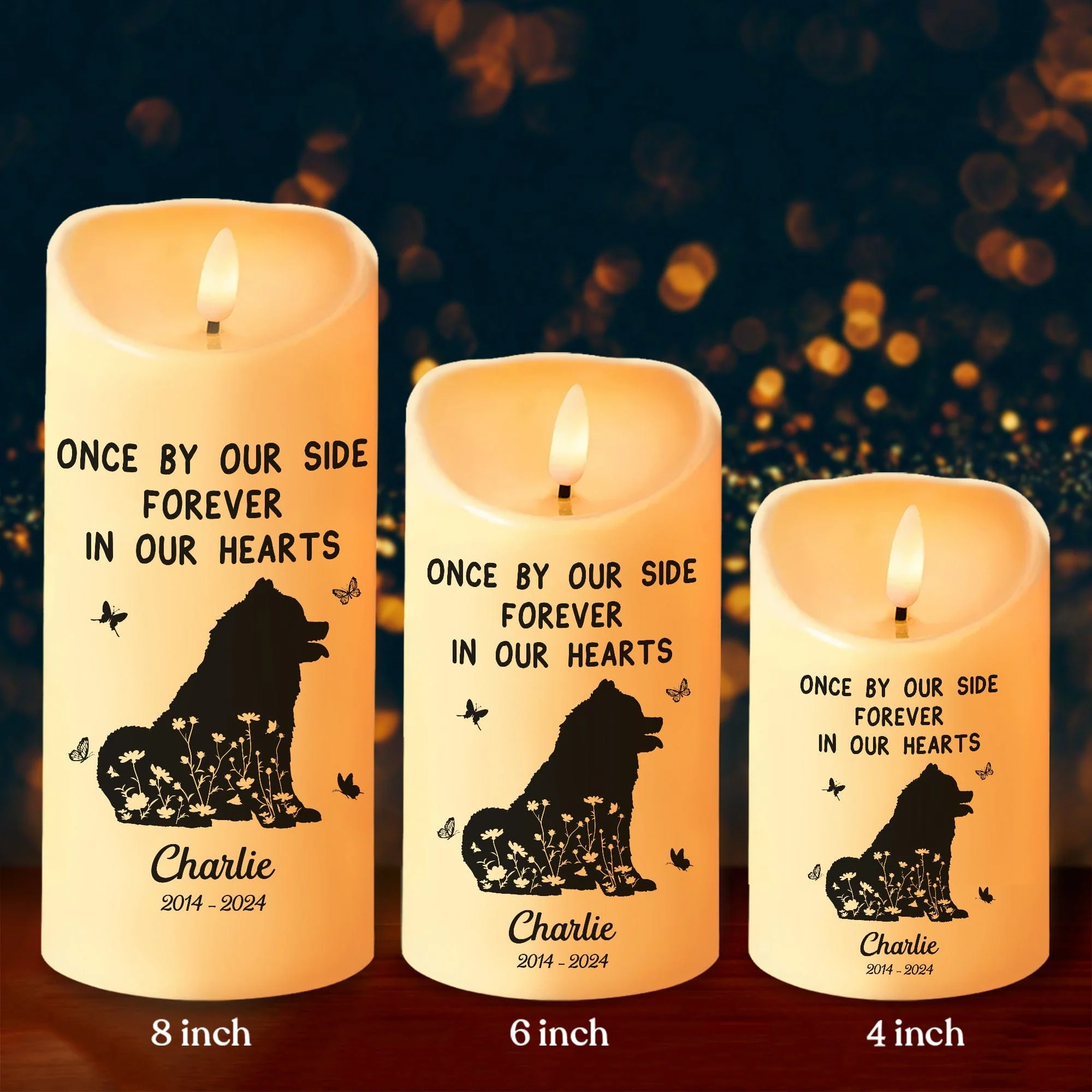 Personalized Forever Loved, Always In Our Hearts Memorial LED Candle HA75 891732 - Image 4
