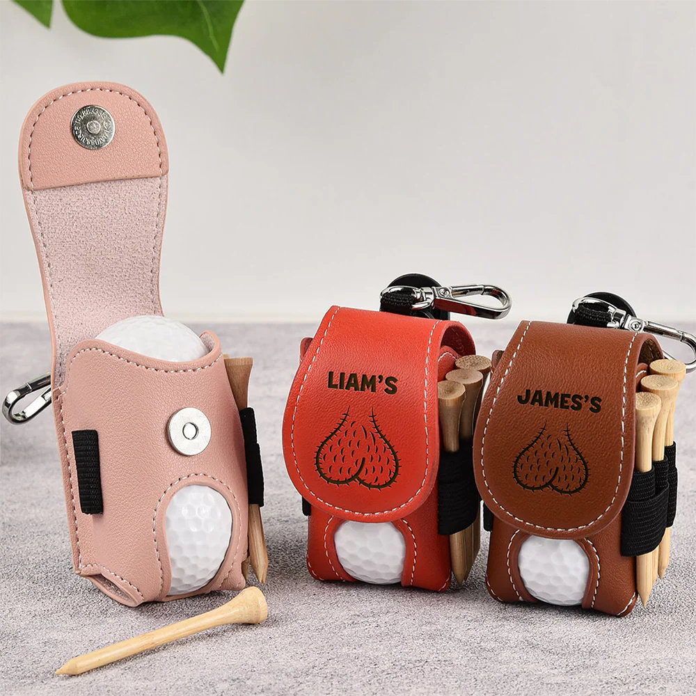 Personalized Golf Leather Golf Ball Bag Golf Gifts for Men, Funny Gift HA75 921294 - Image 3