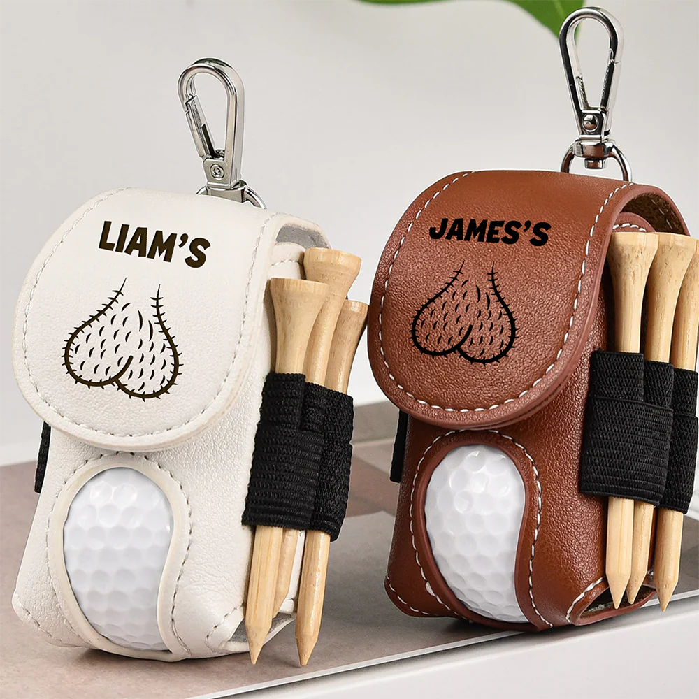 Personalized Golf Leather Golf Ball Bag Golf Gifts for Men, Funny Gift HA75 921294 - Image 5