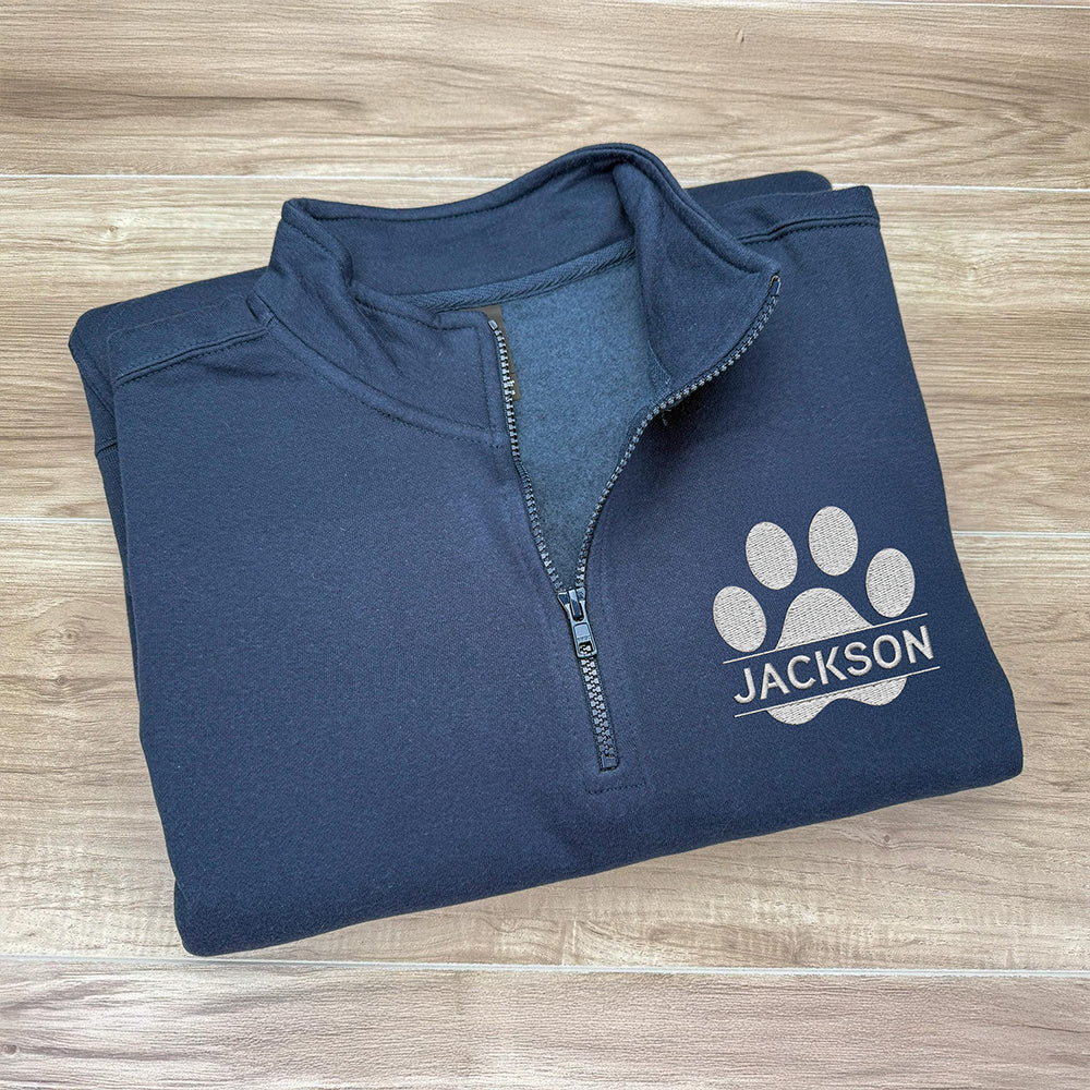 Personalized Name Embroidered Golf Quarter Zip Sweater For Dog Cat Lovers HA75 898626 - Image 4